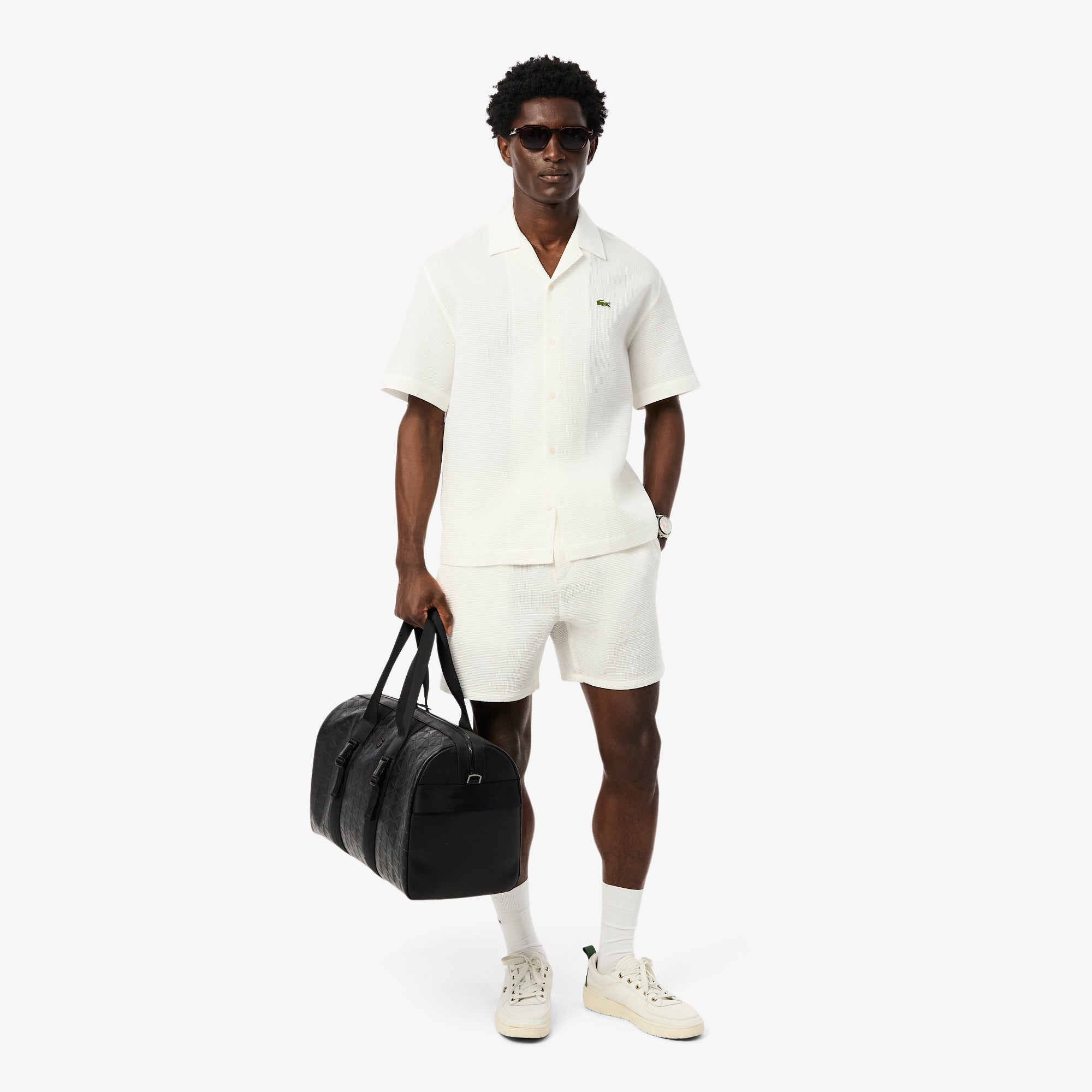 Lacoste Men Relaxed Fit Waffle Texture Shirt