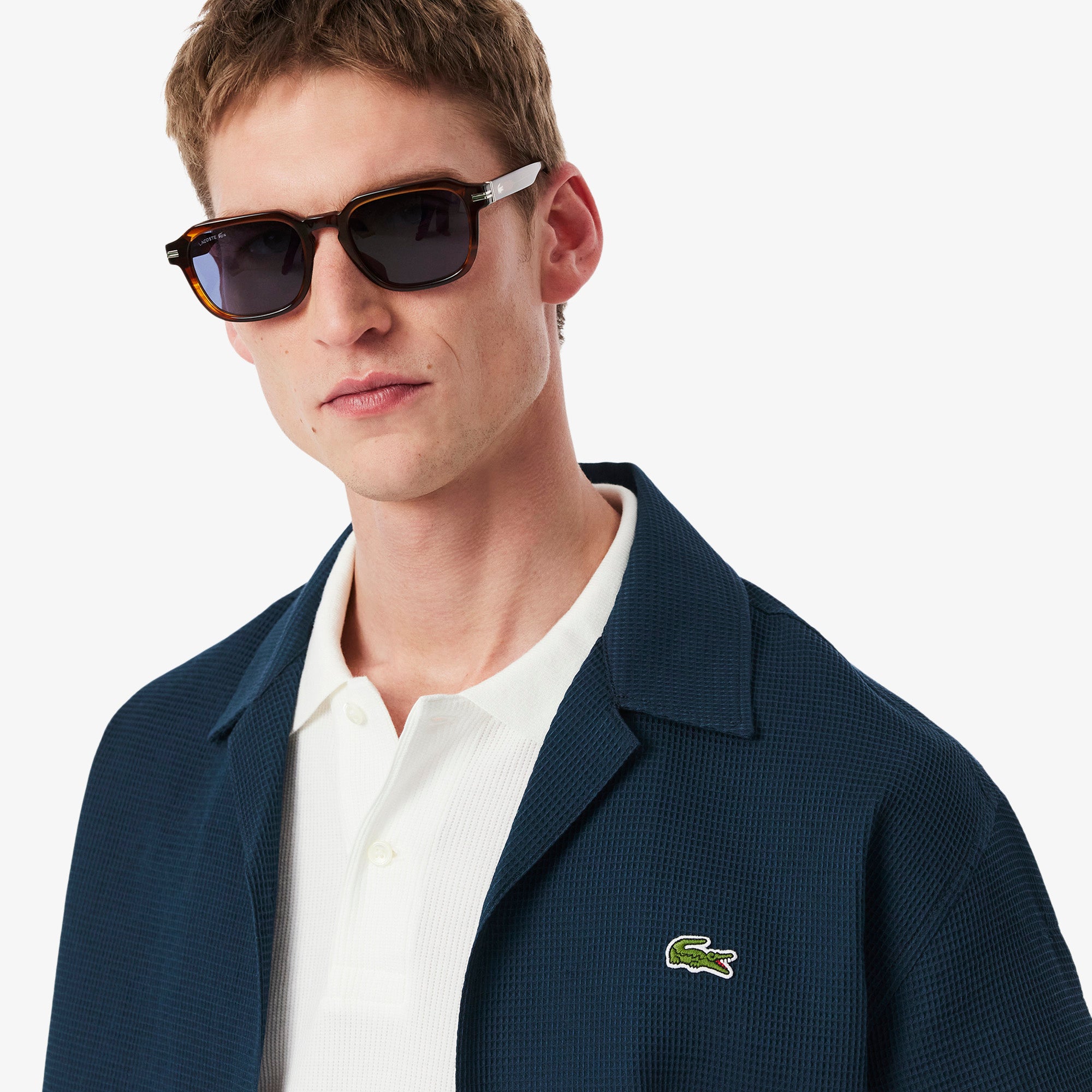 Lacoste Men Relaxed Fit Waffle Texture Shirt