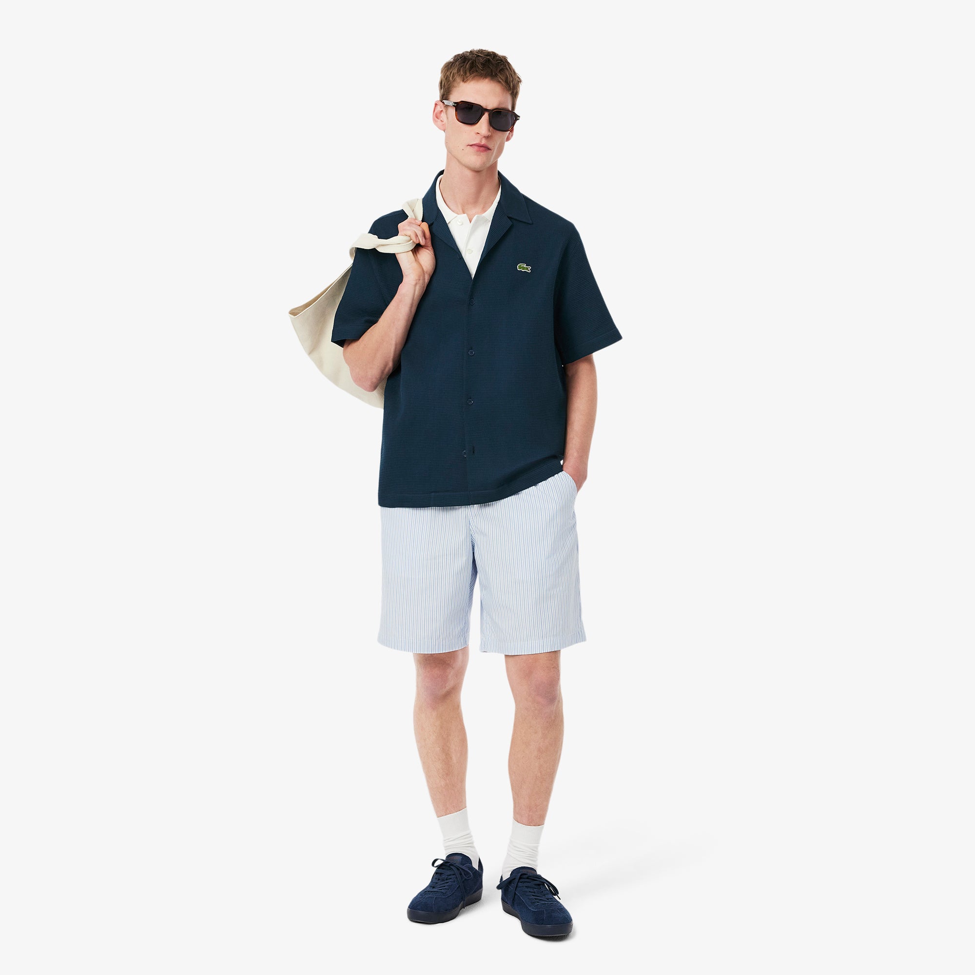 Lacoste Men Relaxed Fit Waffle Texture Shirt
