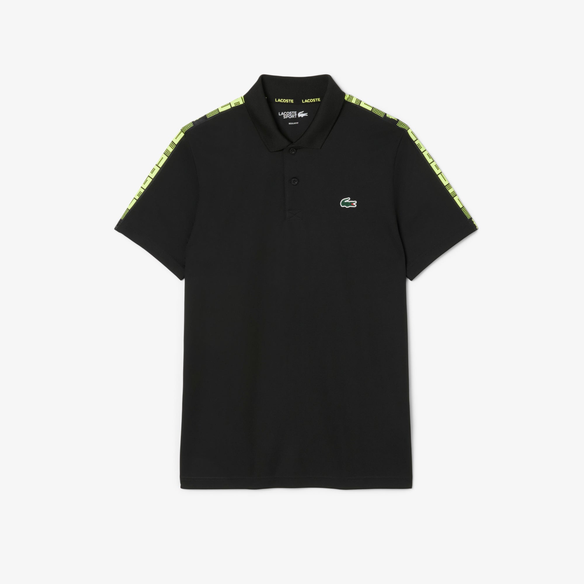 LACOSTE Ultra Dry Branded Stripe Tennis Polo Shirt