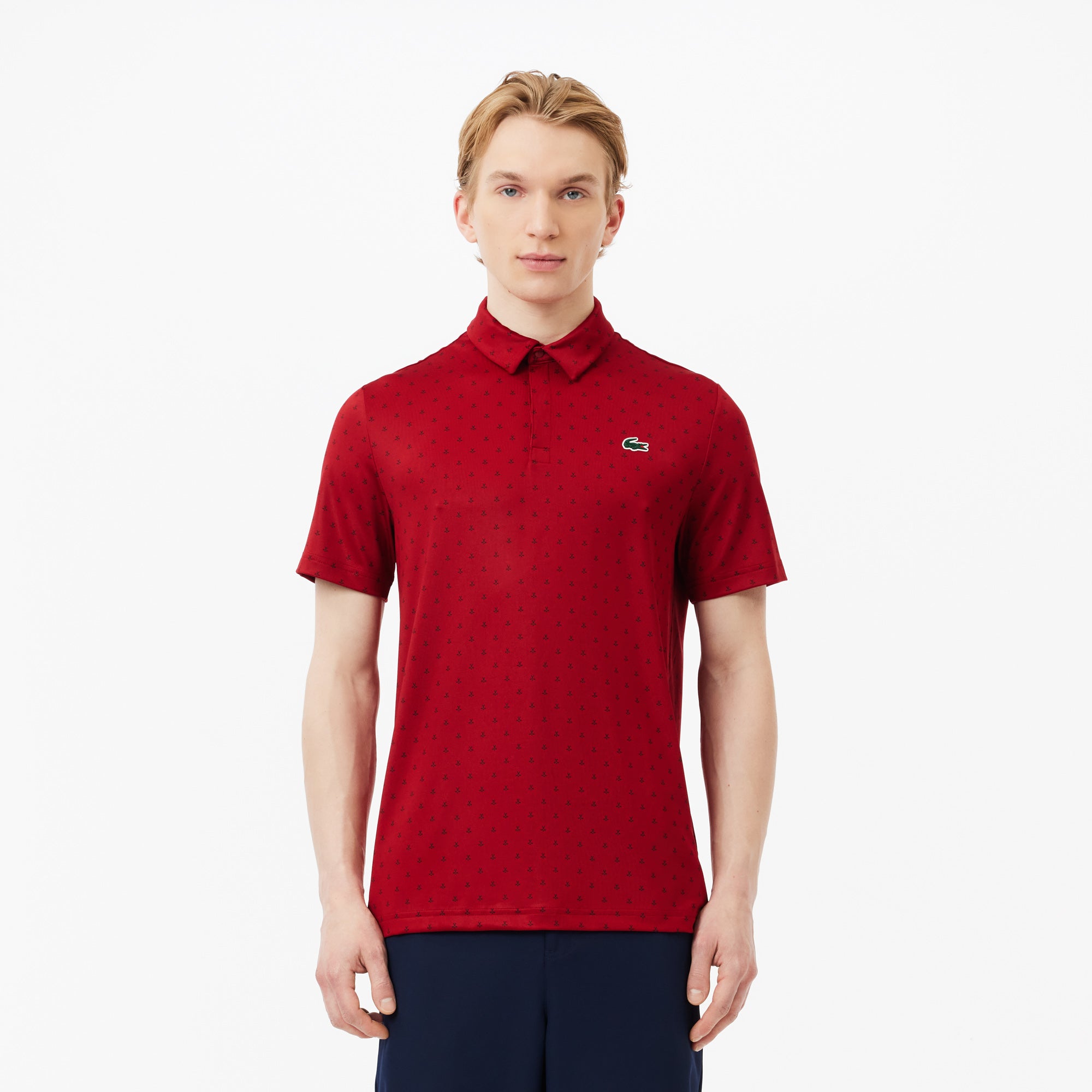 Lacoste Golf Printed Recycled Polyester Polo Shirt - Lacoste Apparel THE MIX