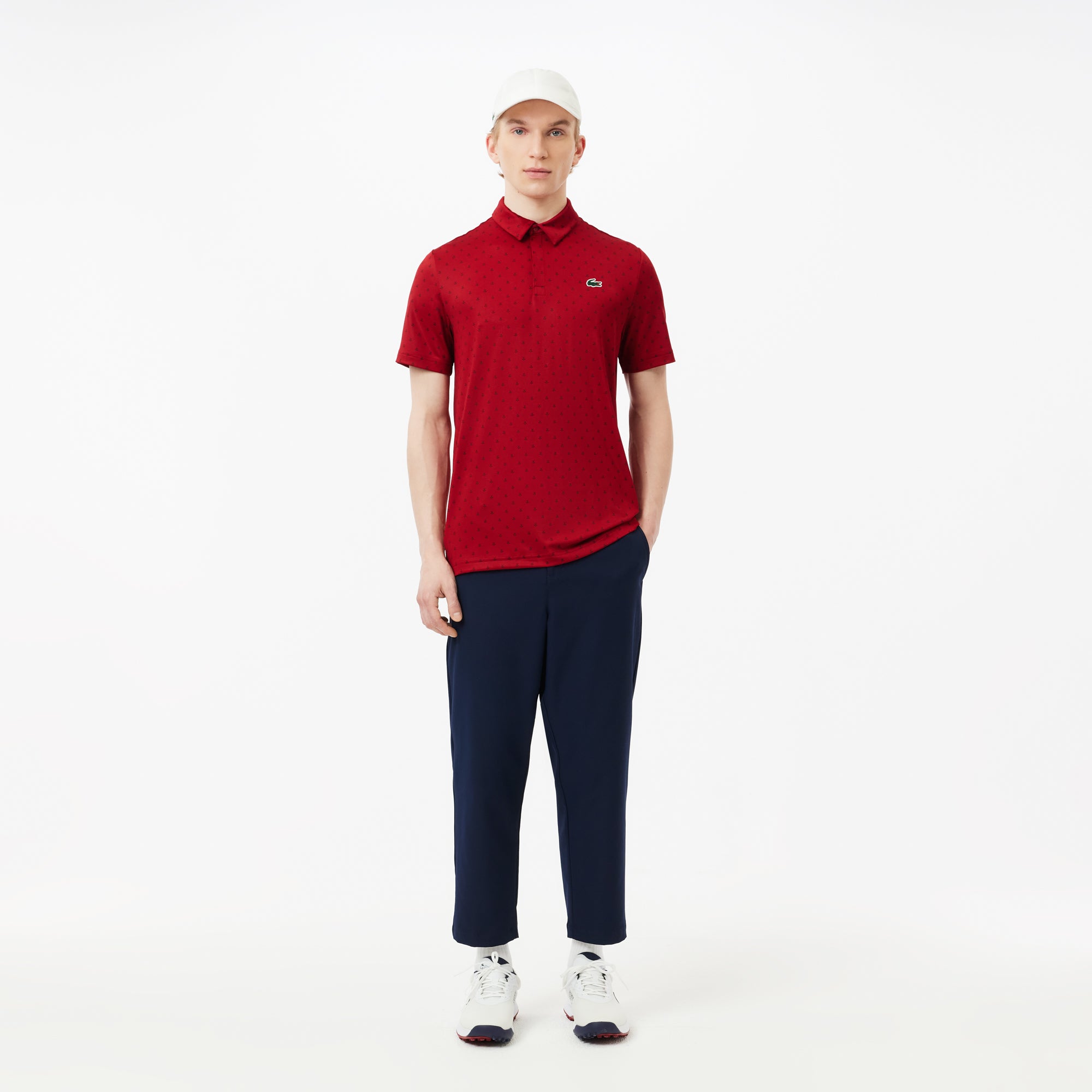Lacoste Golf Printed Recycled Polyester Polo Shirt - Lacoste Apparel THE MIX
