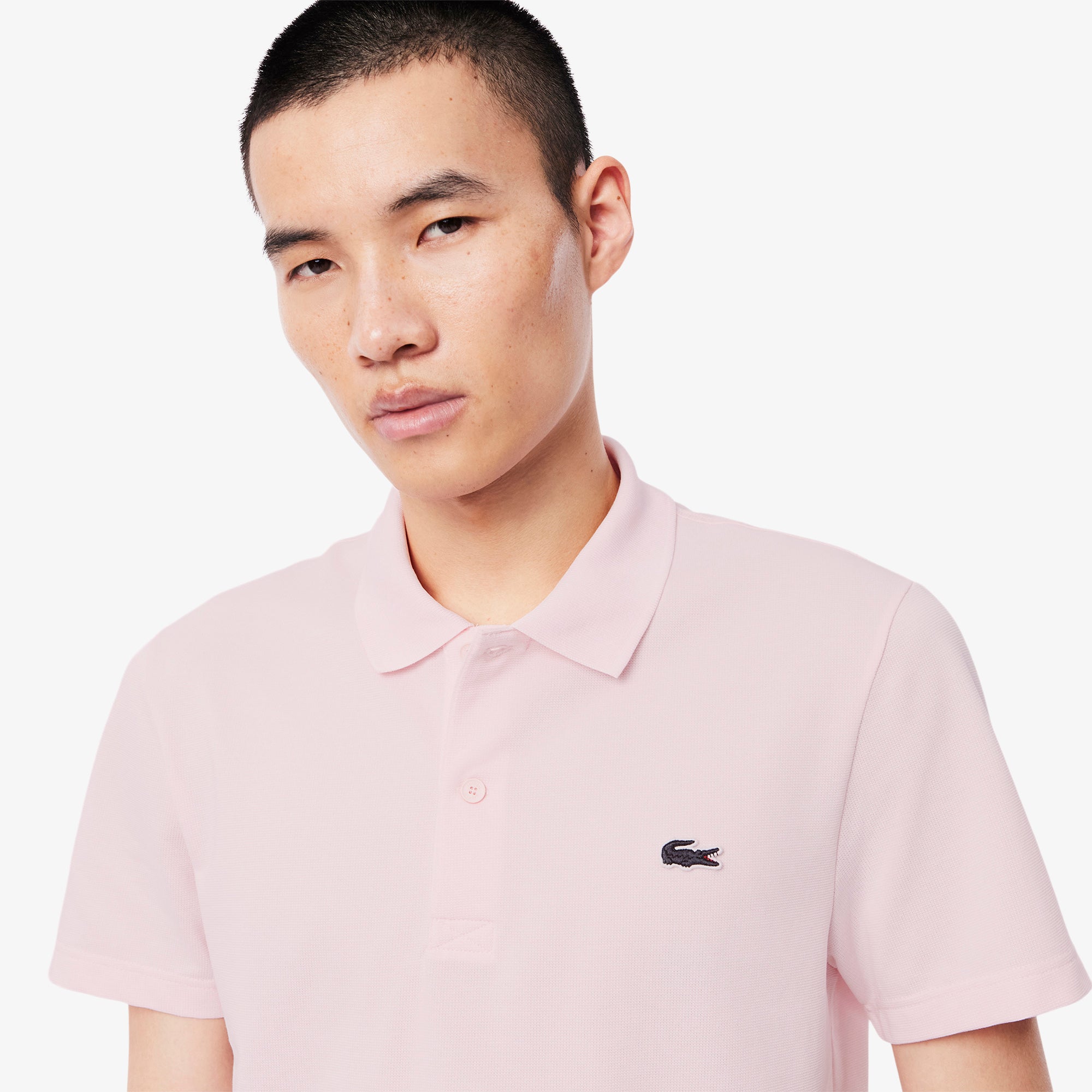 LACOSTE Regular Fit Cotton Blend Polo Shirt