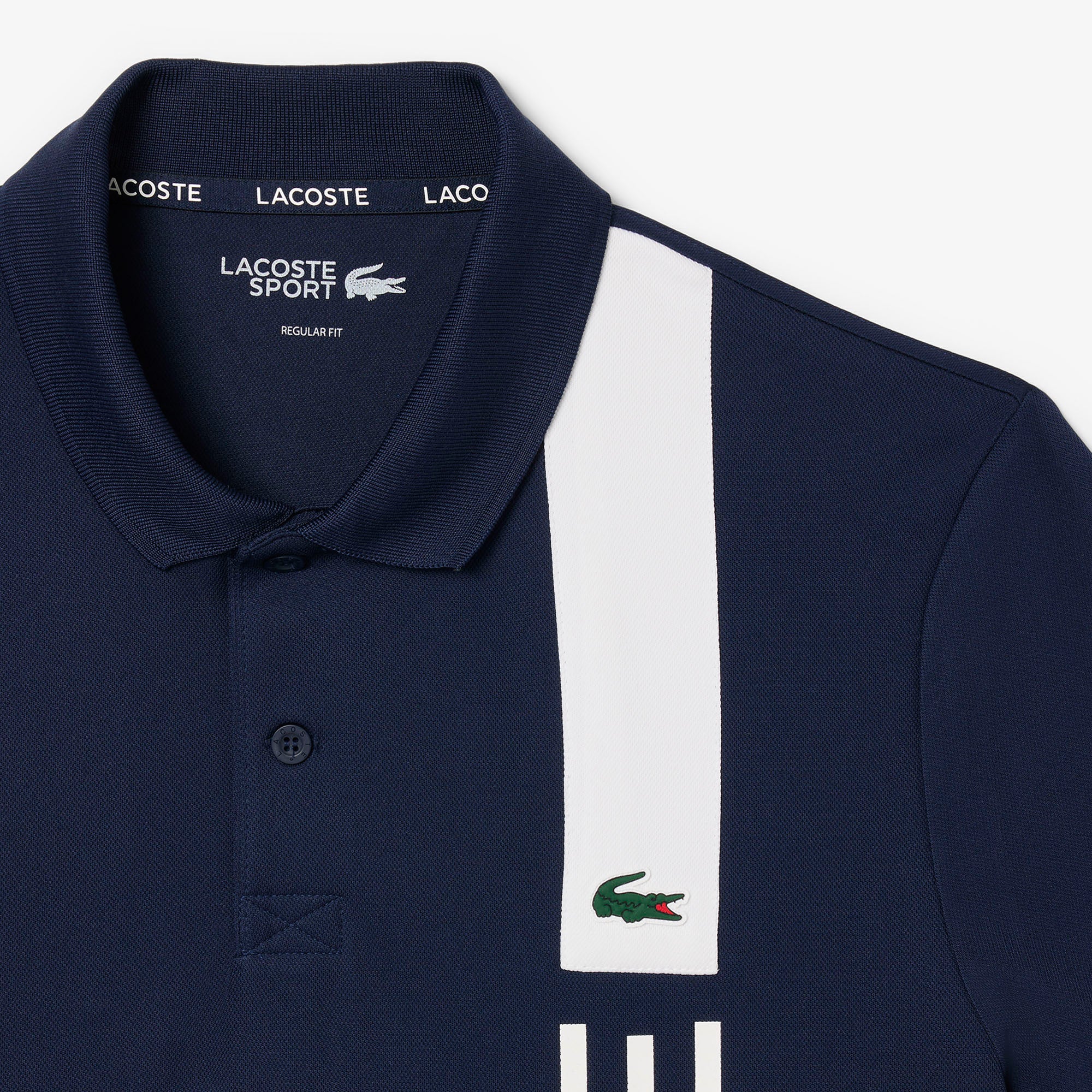 Lacoste Men Ultra Dry Print Branding Tennis Polo Shirt