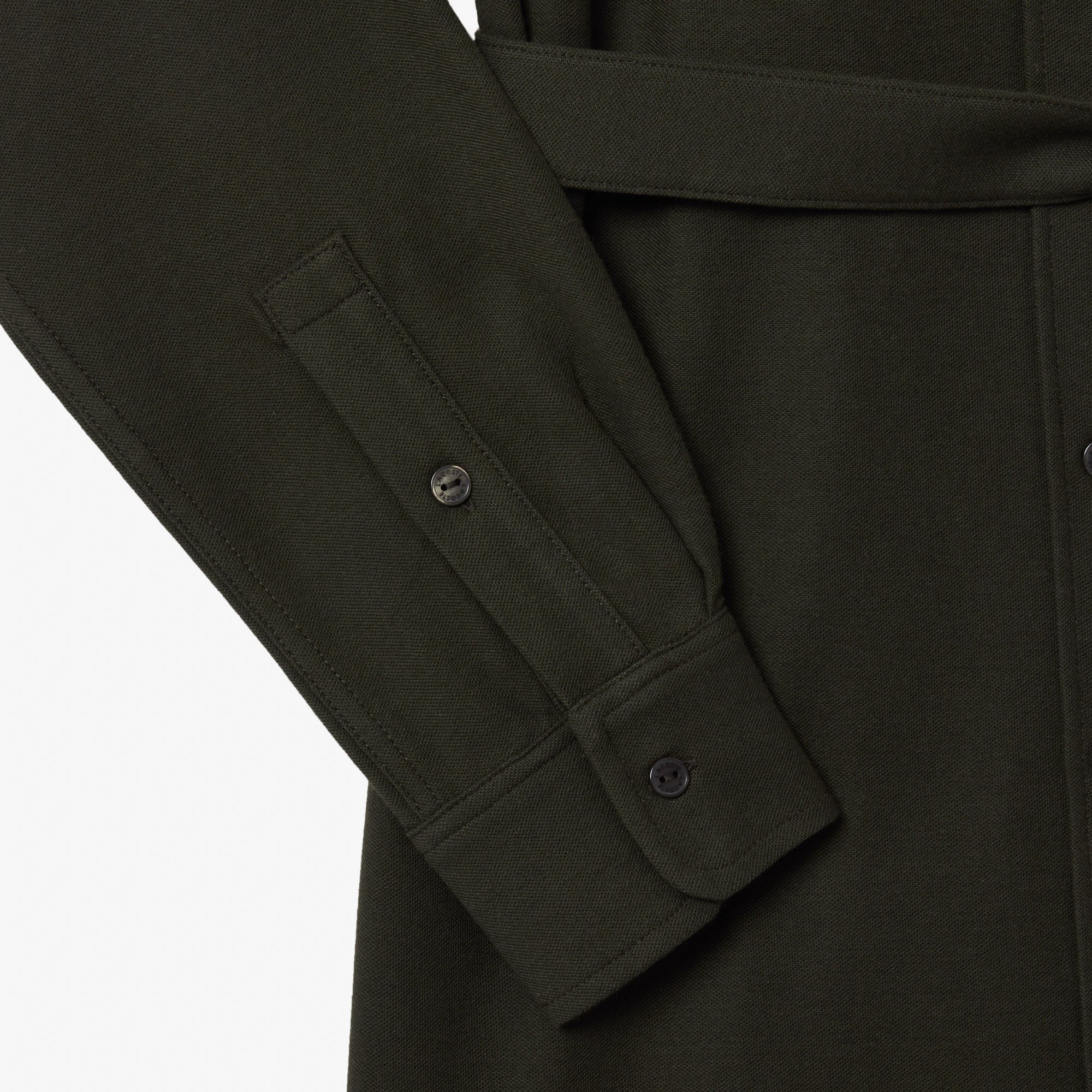 LACOSTE Women's Belted Piqué Shirt Dress