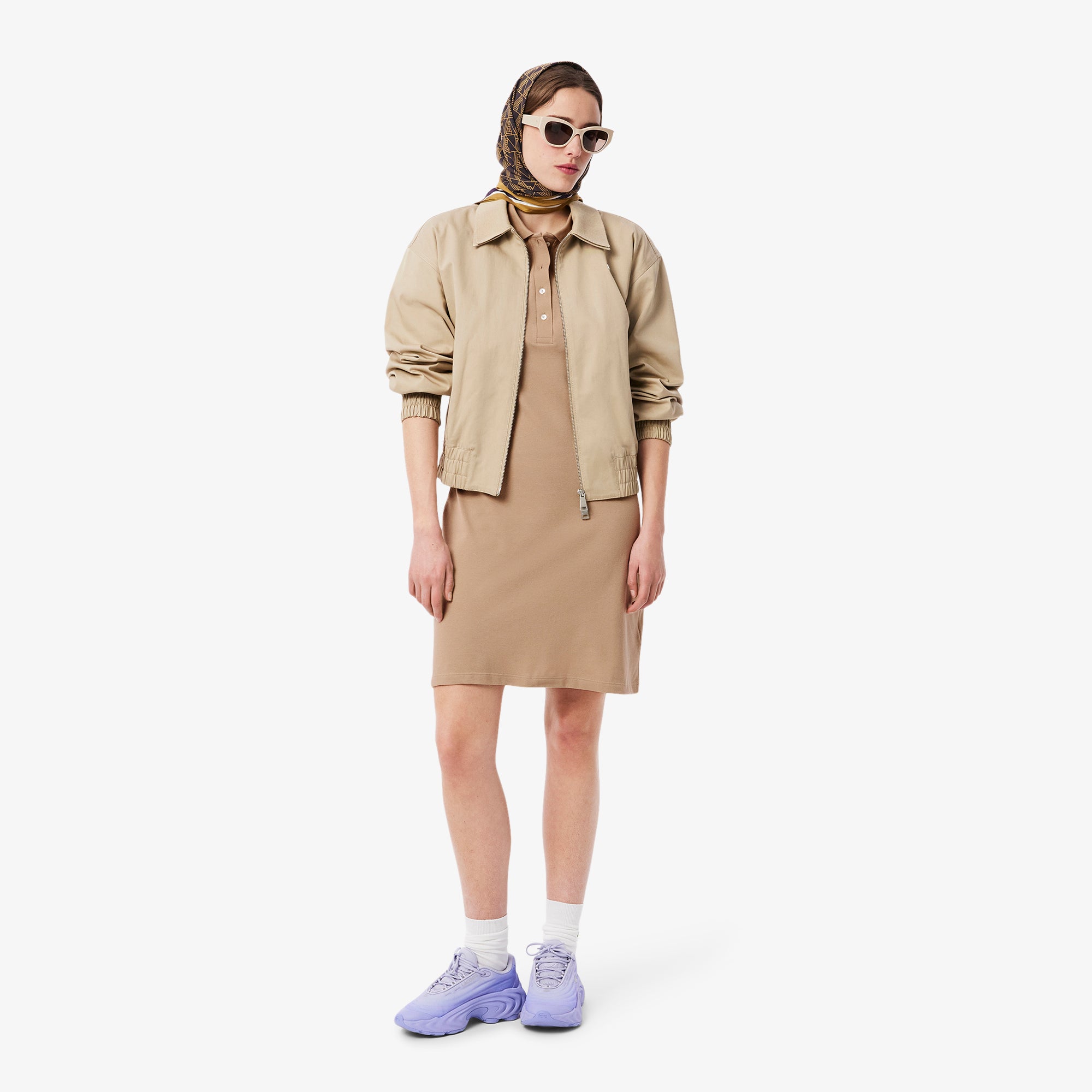 LACOSTE Women's Slim Fit Stretch Mini Piqué Polo Dress