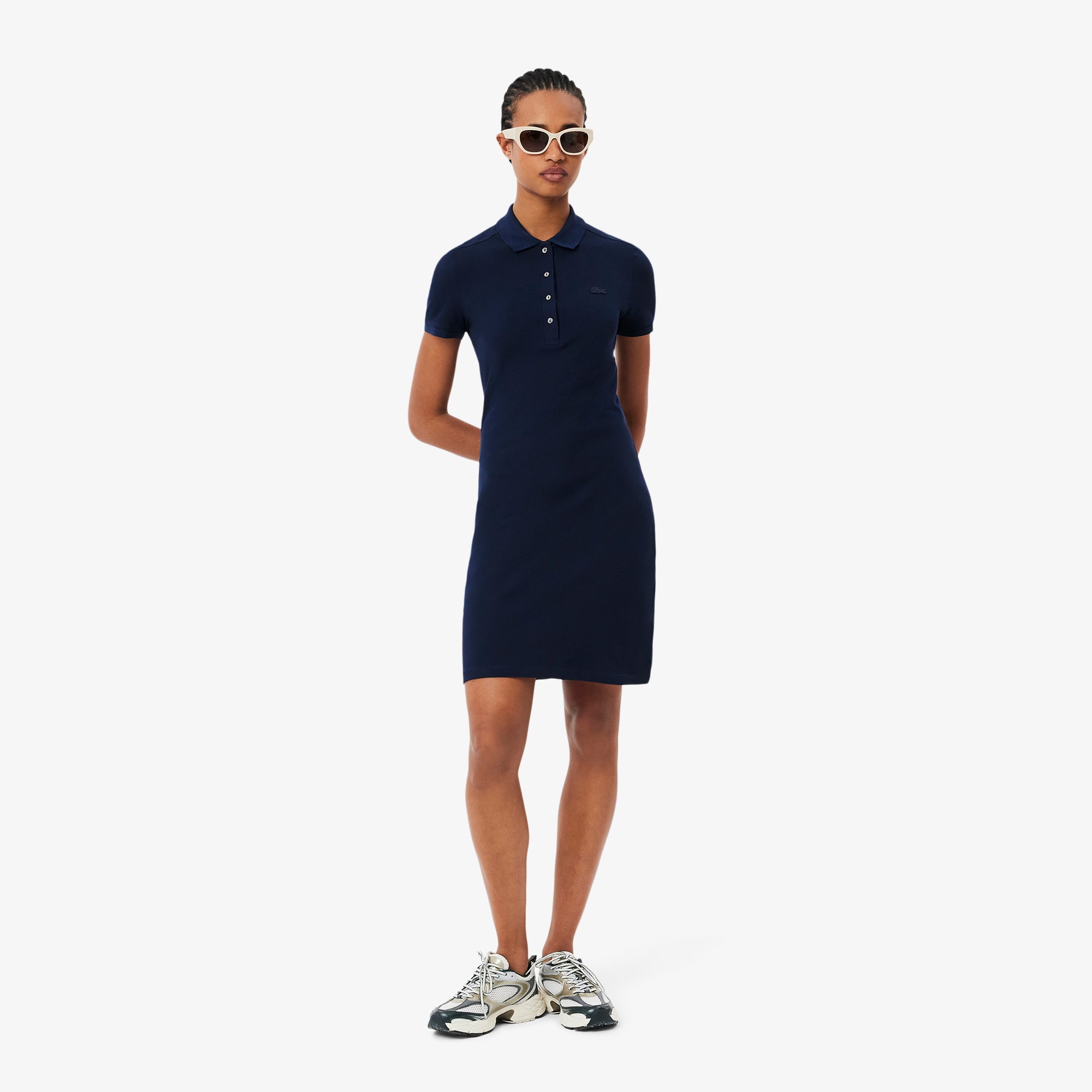 LACOSTE Women's Stretch Cotton Pique Polo Dress