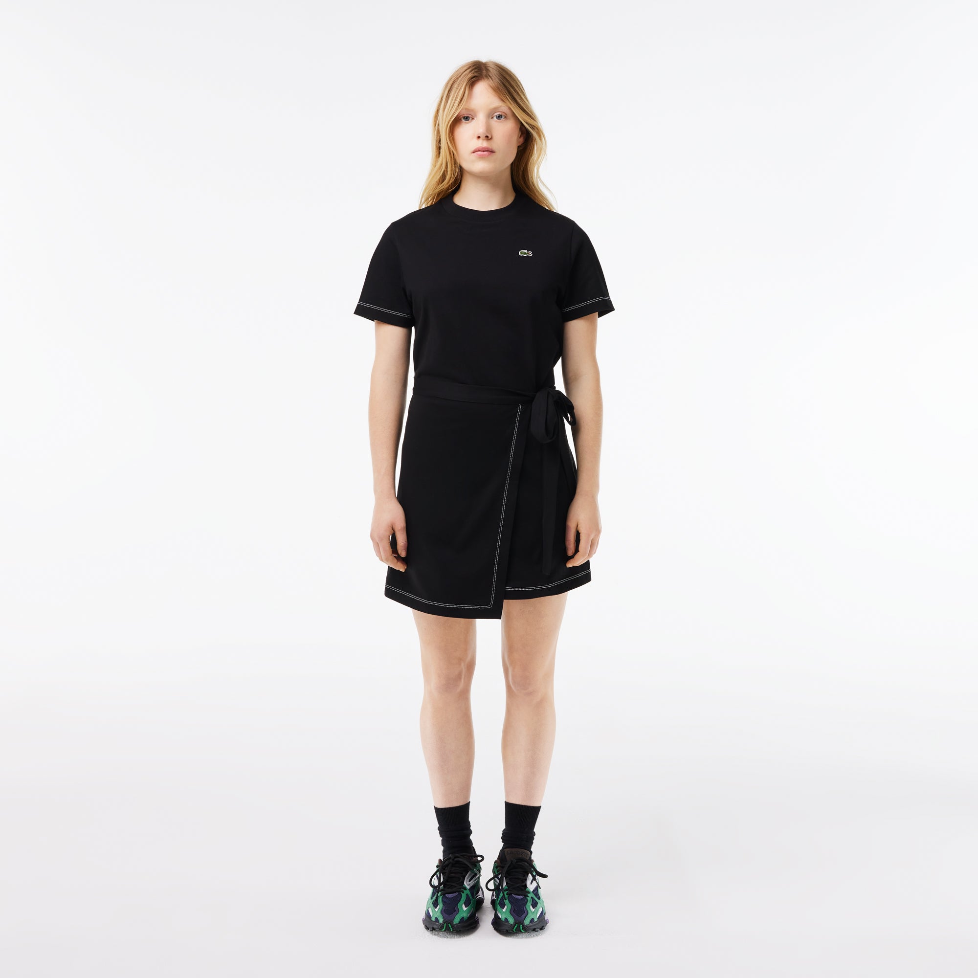 Lacoste Oversized Cotton Short-Sleeved Dress
