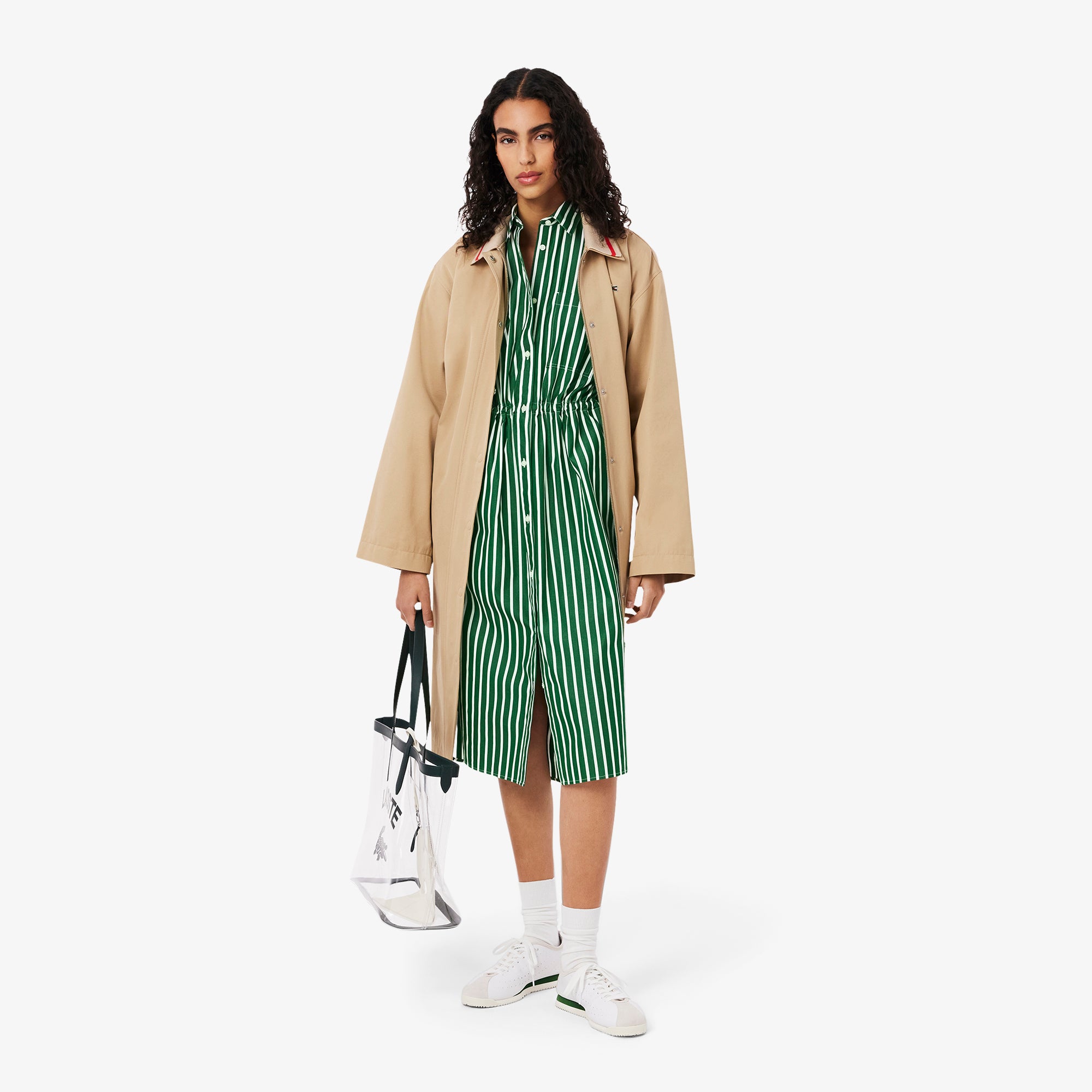 Lacoste Relaxed Fit Poplin Shirt Dress