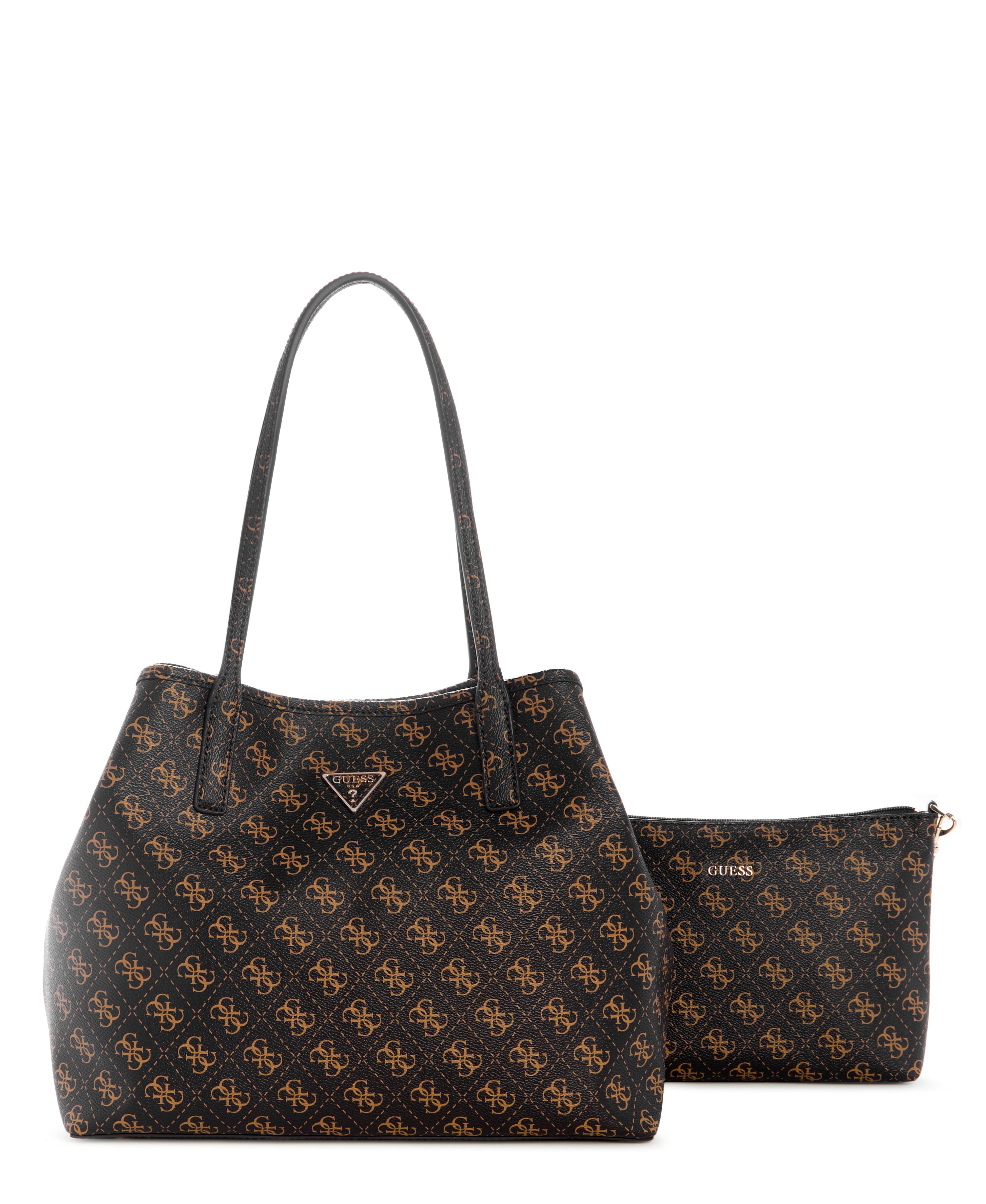 GUESSS Brown Logo Victtoria 2-in-1 Tote Bag