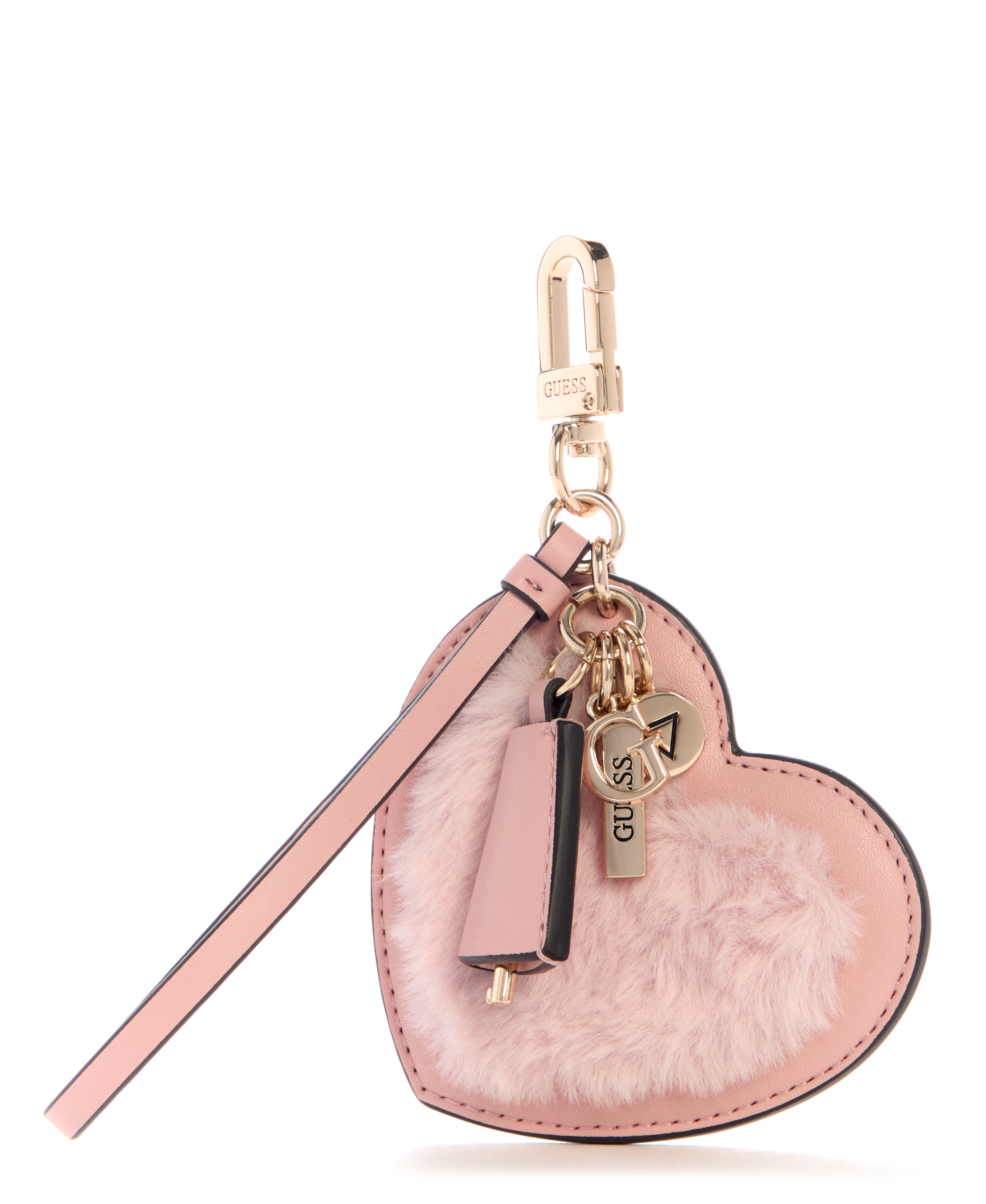 GUESS Heart Logo Keychain
