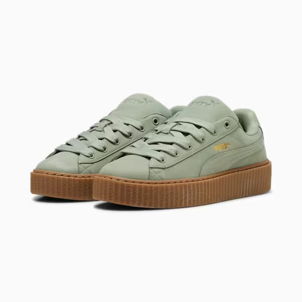 FENTY x PUMA Creeper Phatty Earth Tone Sneakers Unisex - Green Fog-PUMA Gold Gum / 5 - THE MIX Footwear THE MIX