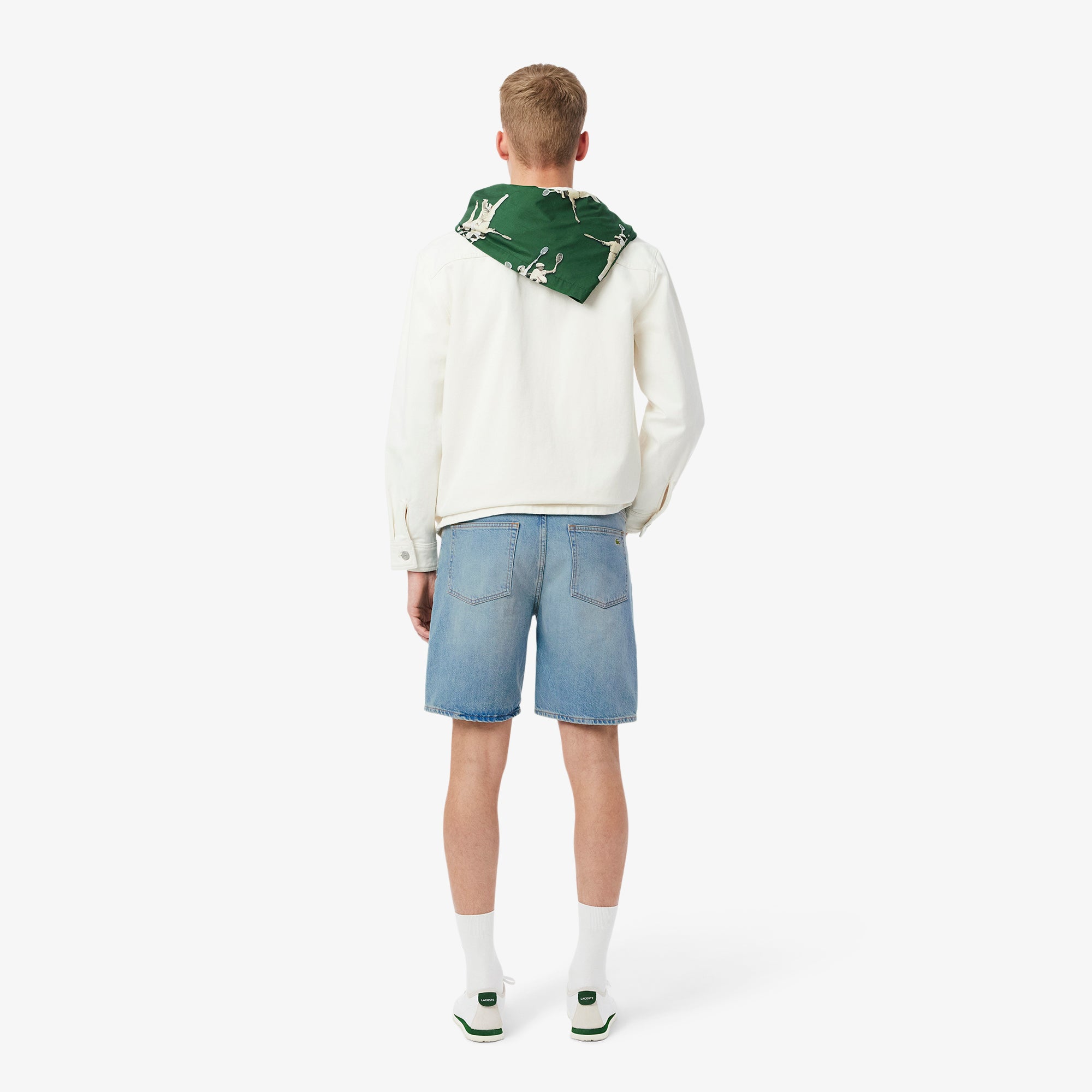 Lacoste Straight Fit Denim Bermuda Shorts
