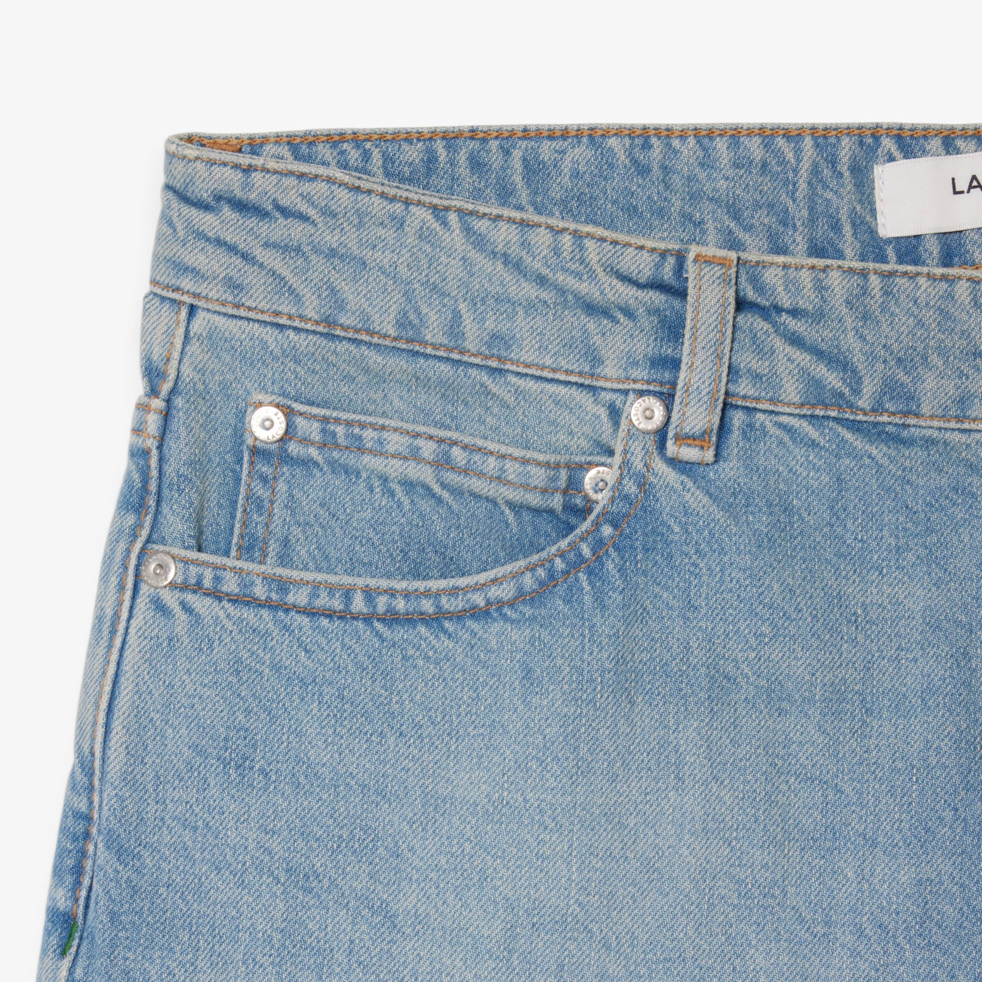 Lacoste Straight Fit Denim Bermuda Shorts
