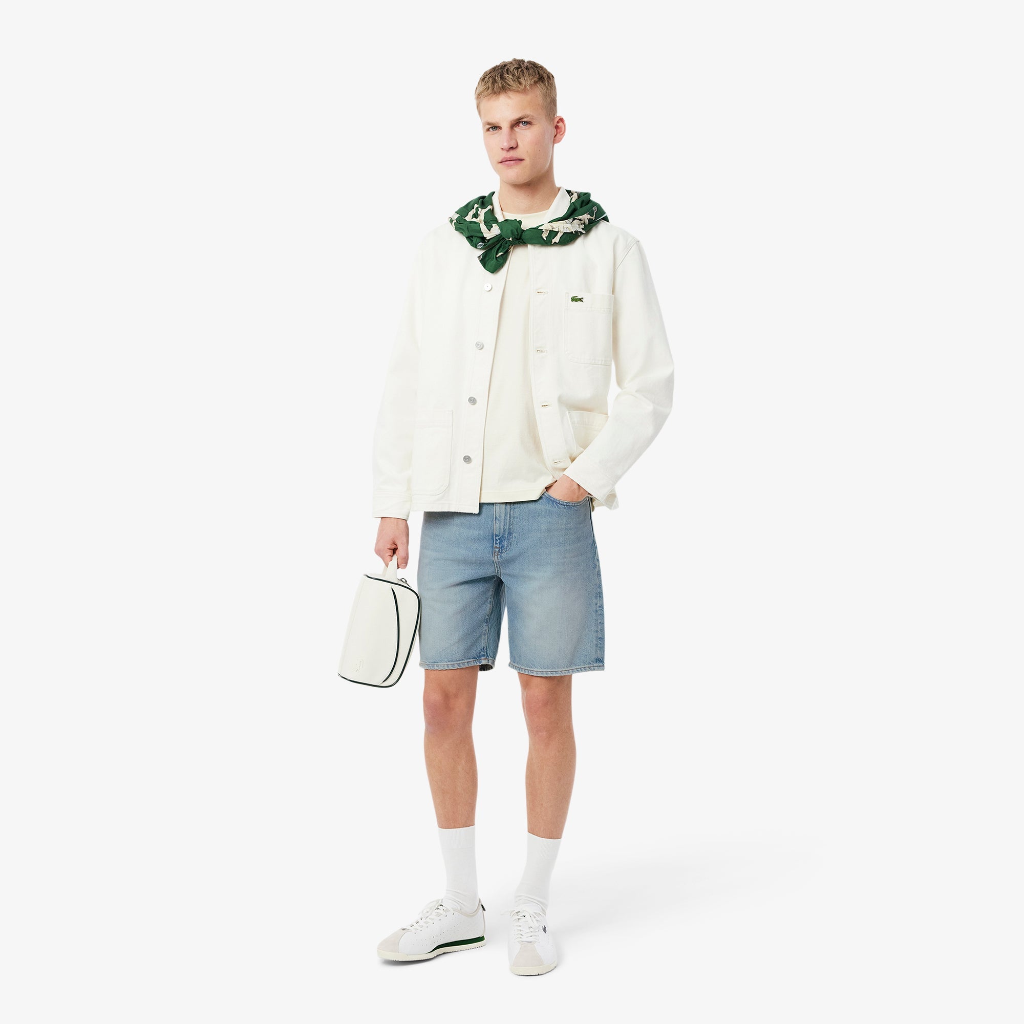 Lacoste Straight Fit Denim Bermuda Shorts