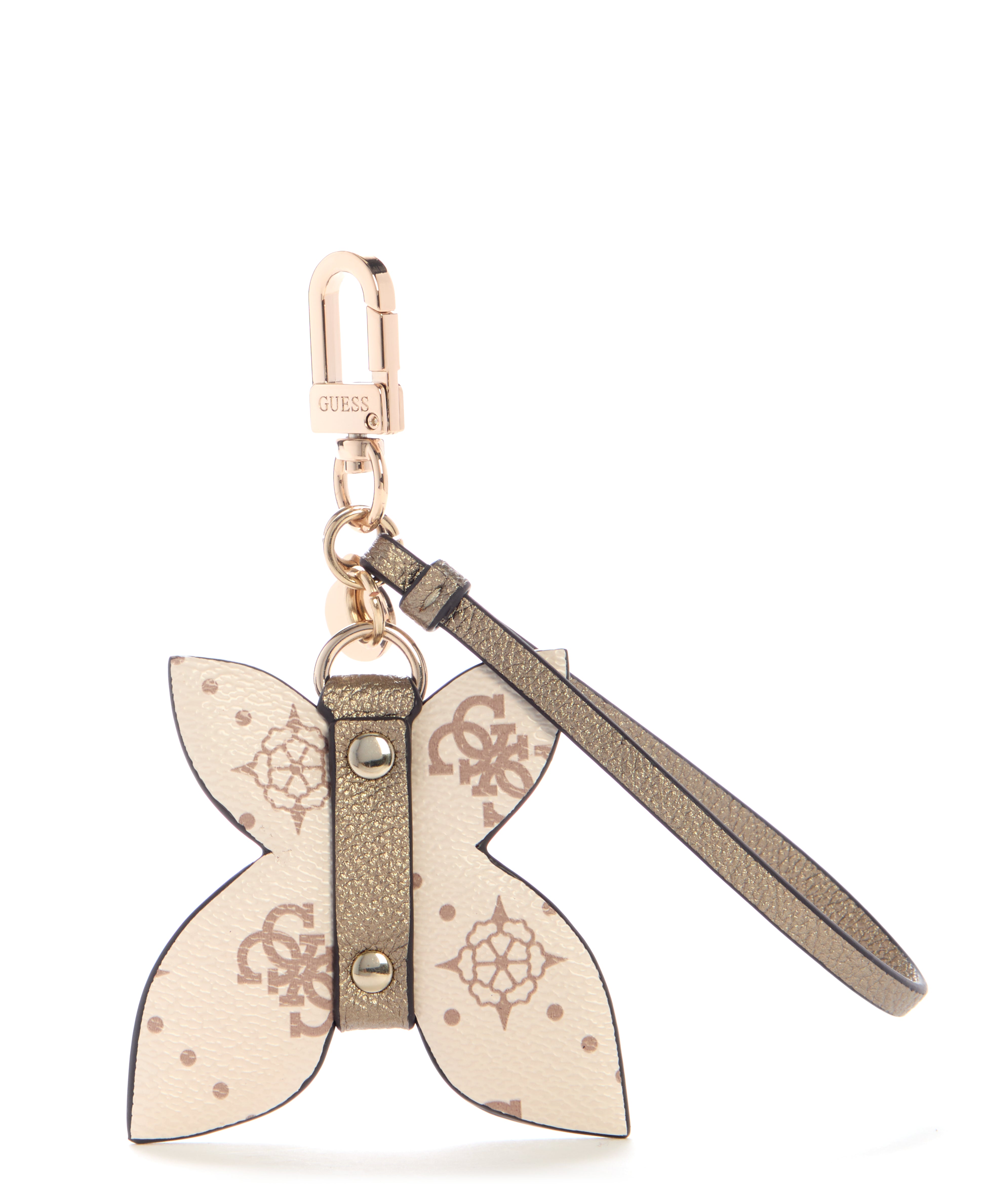 GUESS Quattro G Butterfly Charm Keychain