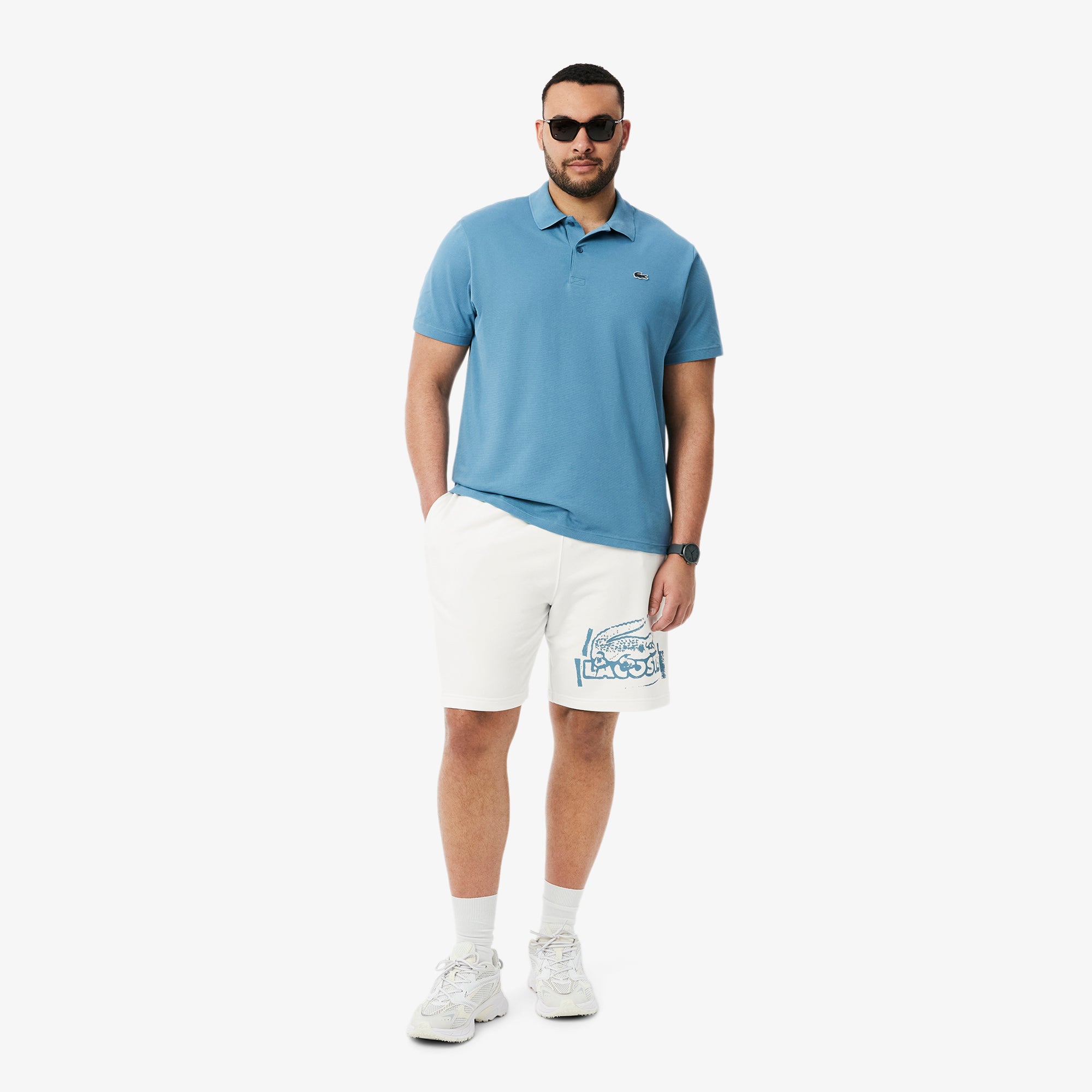 Lacoste Men Graphic Cotton Fleece Shorts
