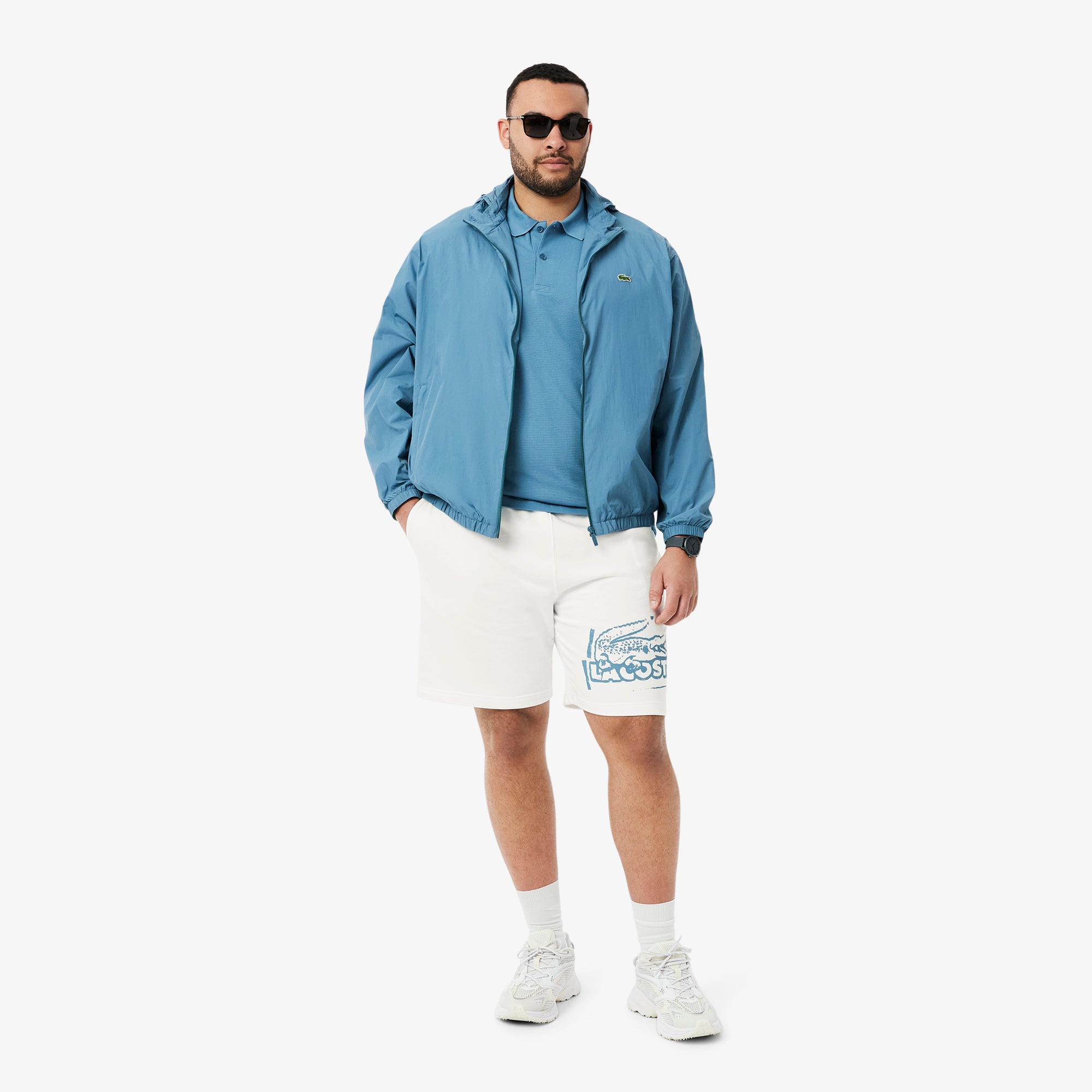 Lacoste Men Graphic Cotton Fleece Shorts