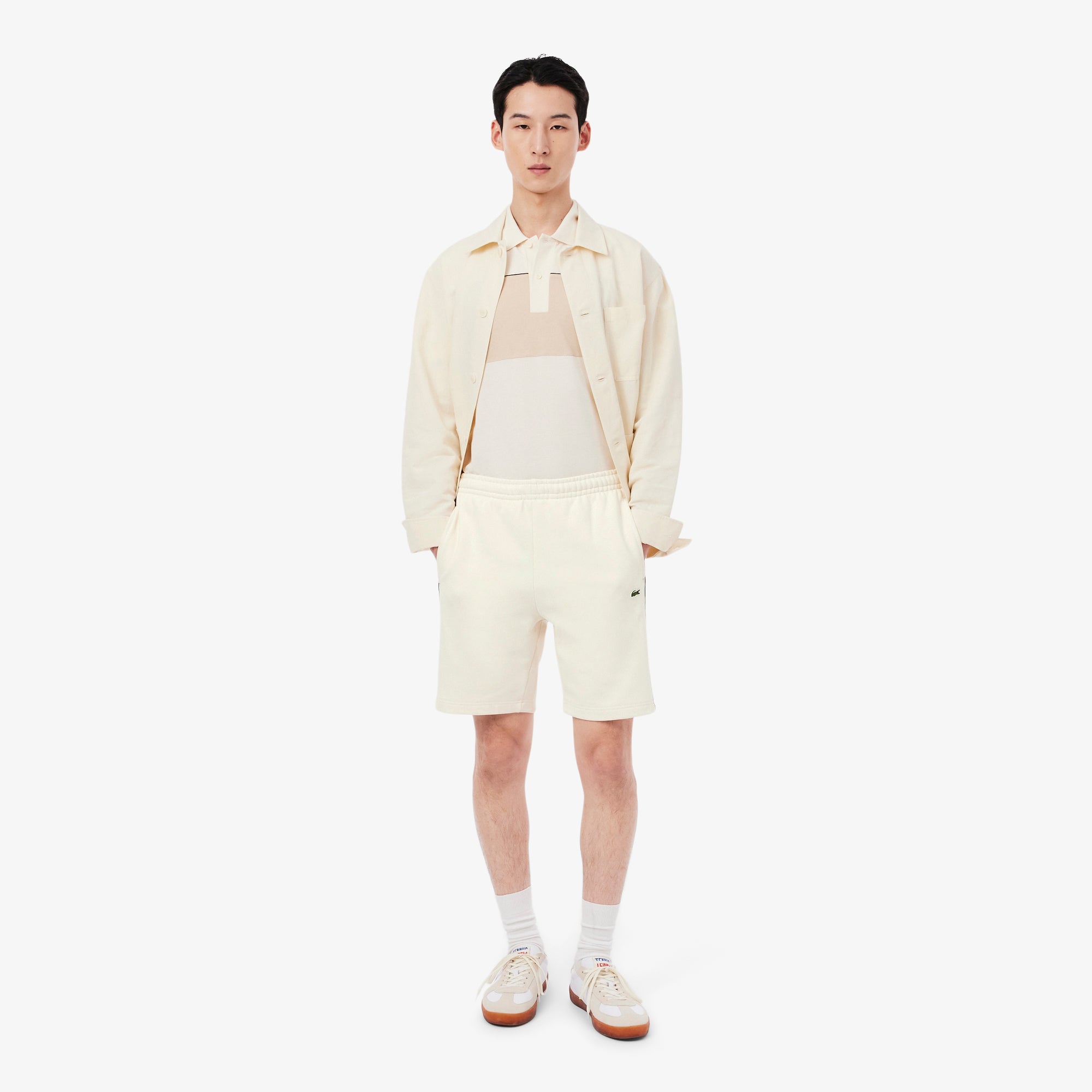 LACOSTE Regular Fit Colour-Block Fleece Shorts