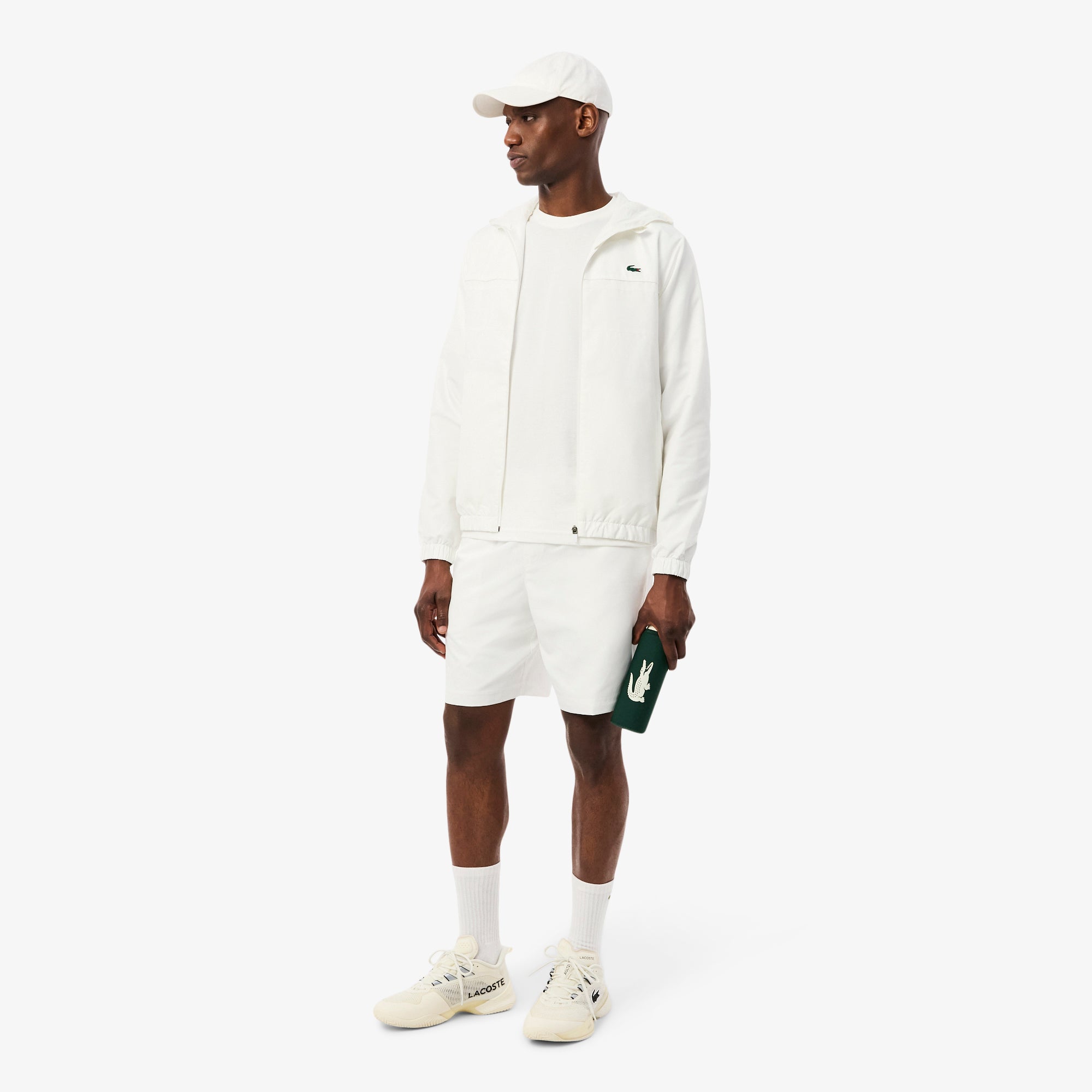 LACOSTE Men's Sport Tennis Shorts In Solid Diamond Weave Taffeta