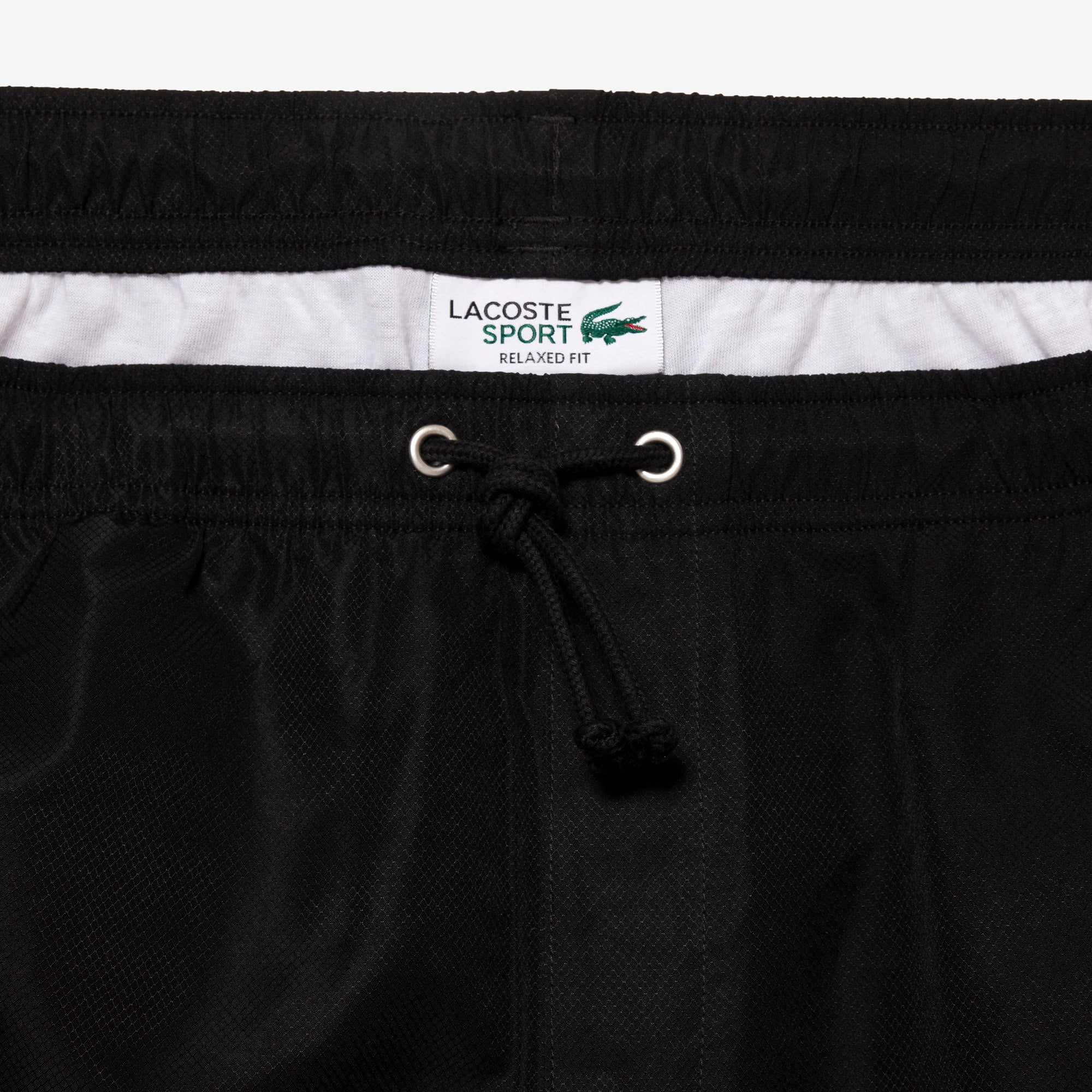 LACOSTE Men's Sport Tennis Shorts In Solid Diamond Weave Taffeta