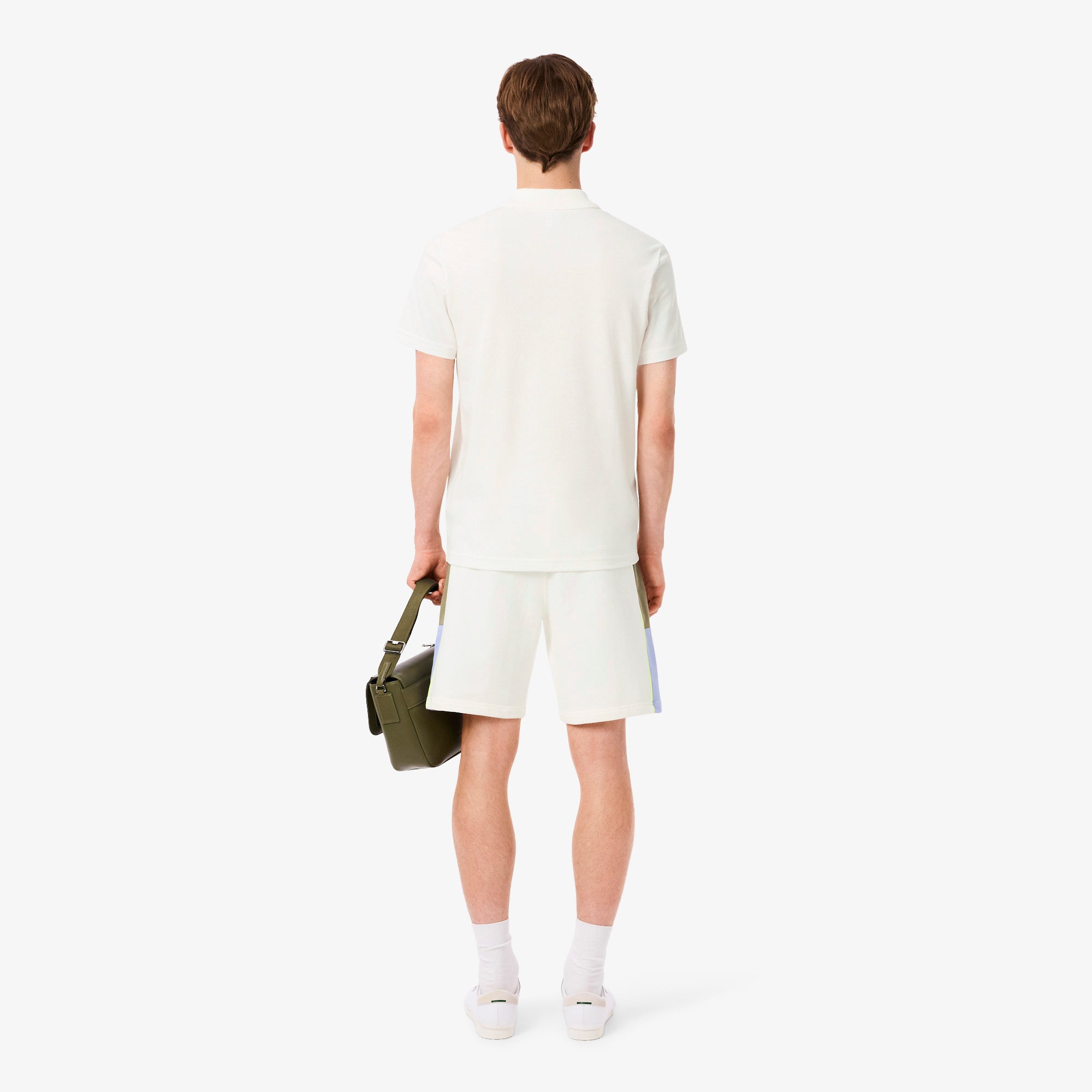 LACOSTE Colour-block fleece shorts