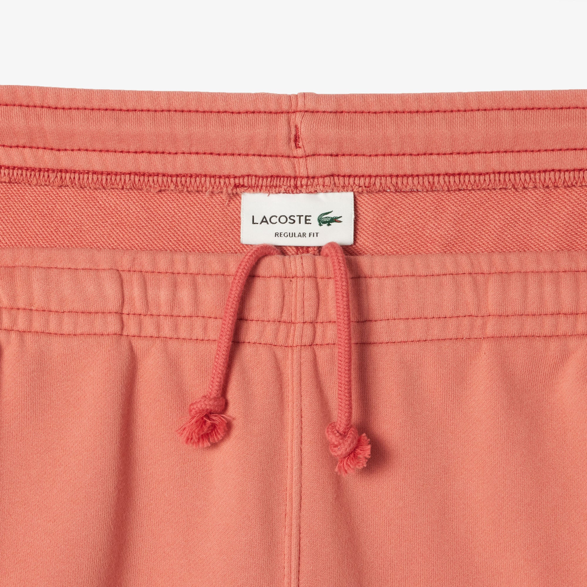 LACOSTE Men's Regular Fit Washed Effect Printed Fleece Shorts