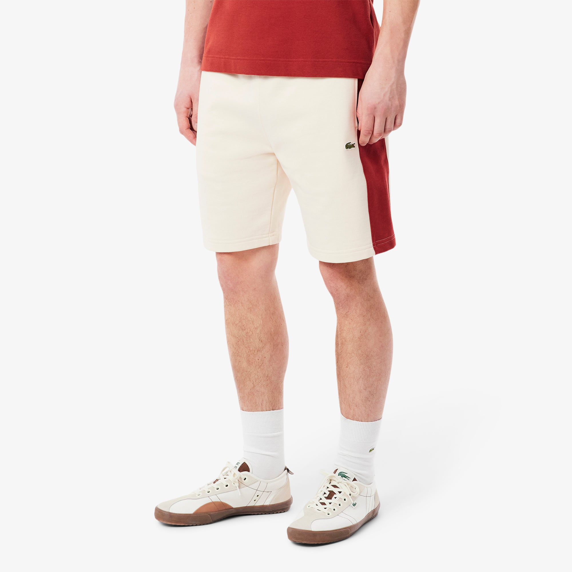 LACOSTE Men’s Cotton Fleece Colorblock Shorts
