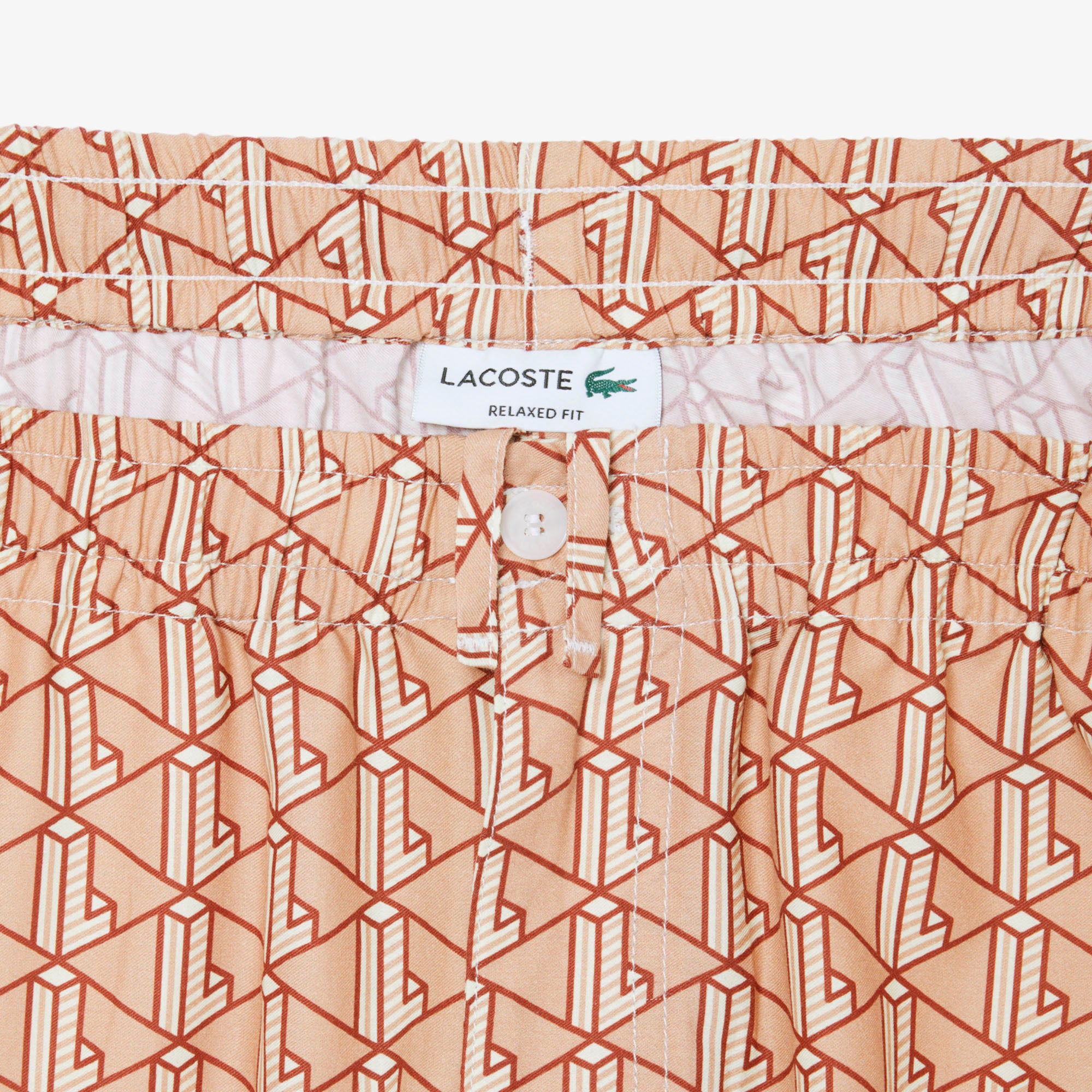 Lacoste Lightweight Monogram Print Shorts