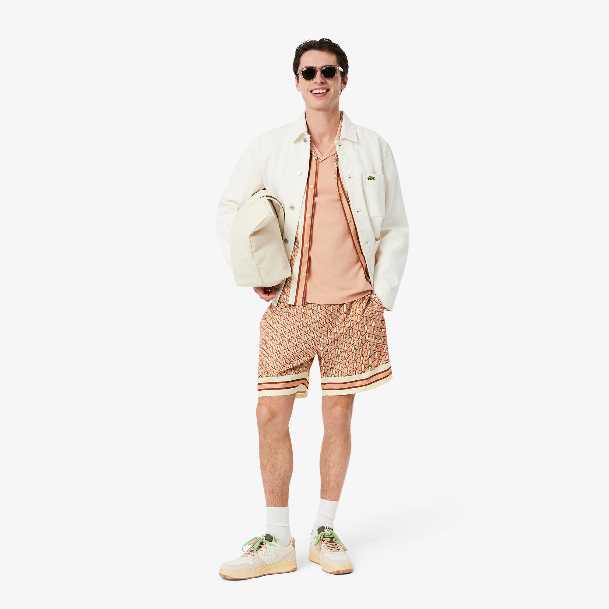 Lacoste Lightweight Monogram Print Shorts