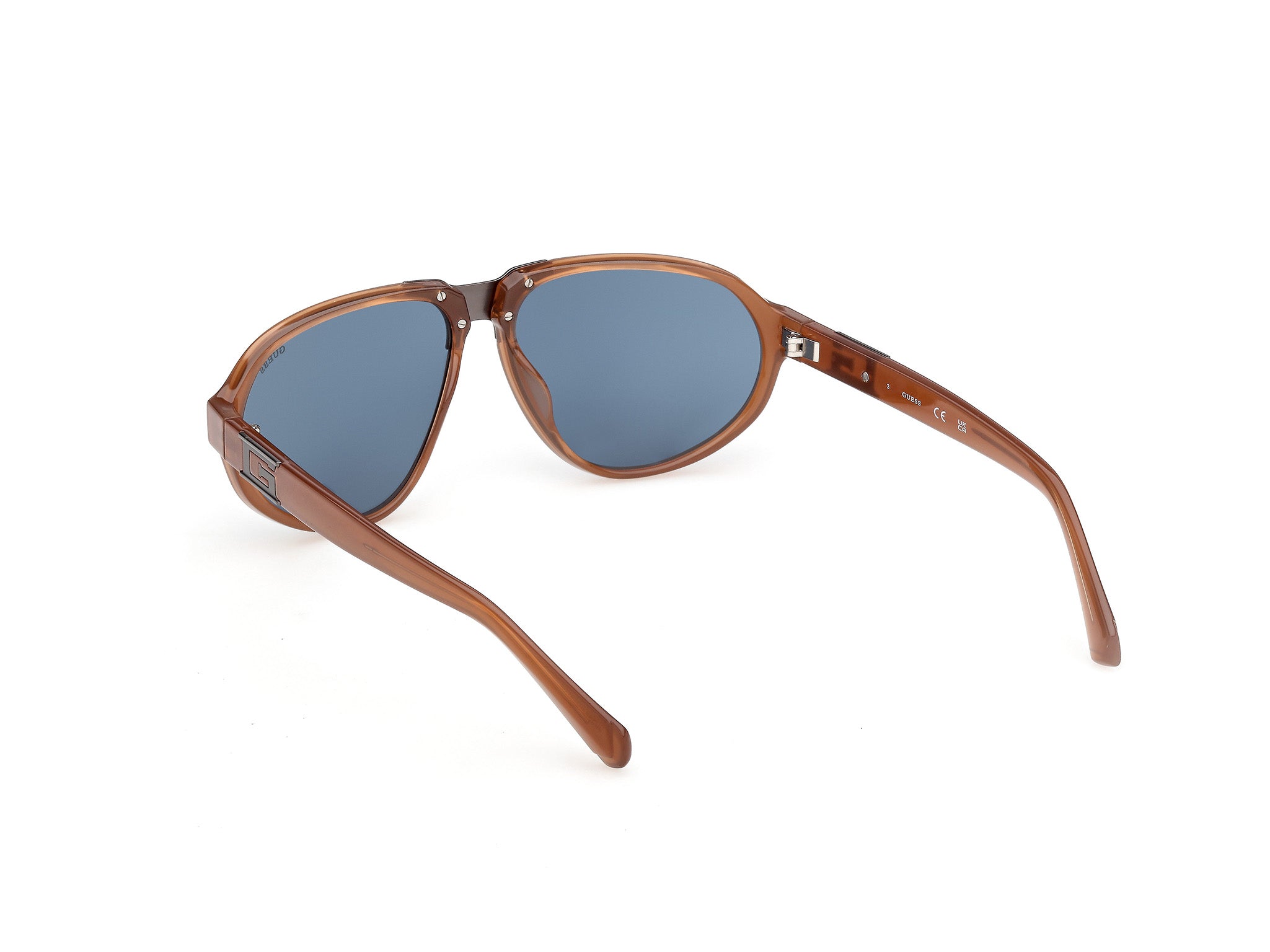 GUESS Men's Injected Pilot Sunglasses