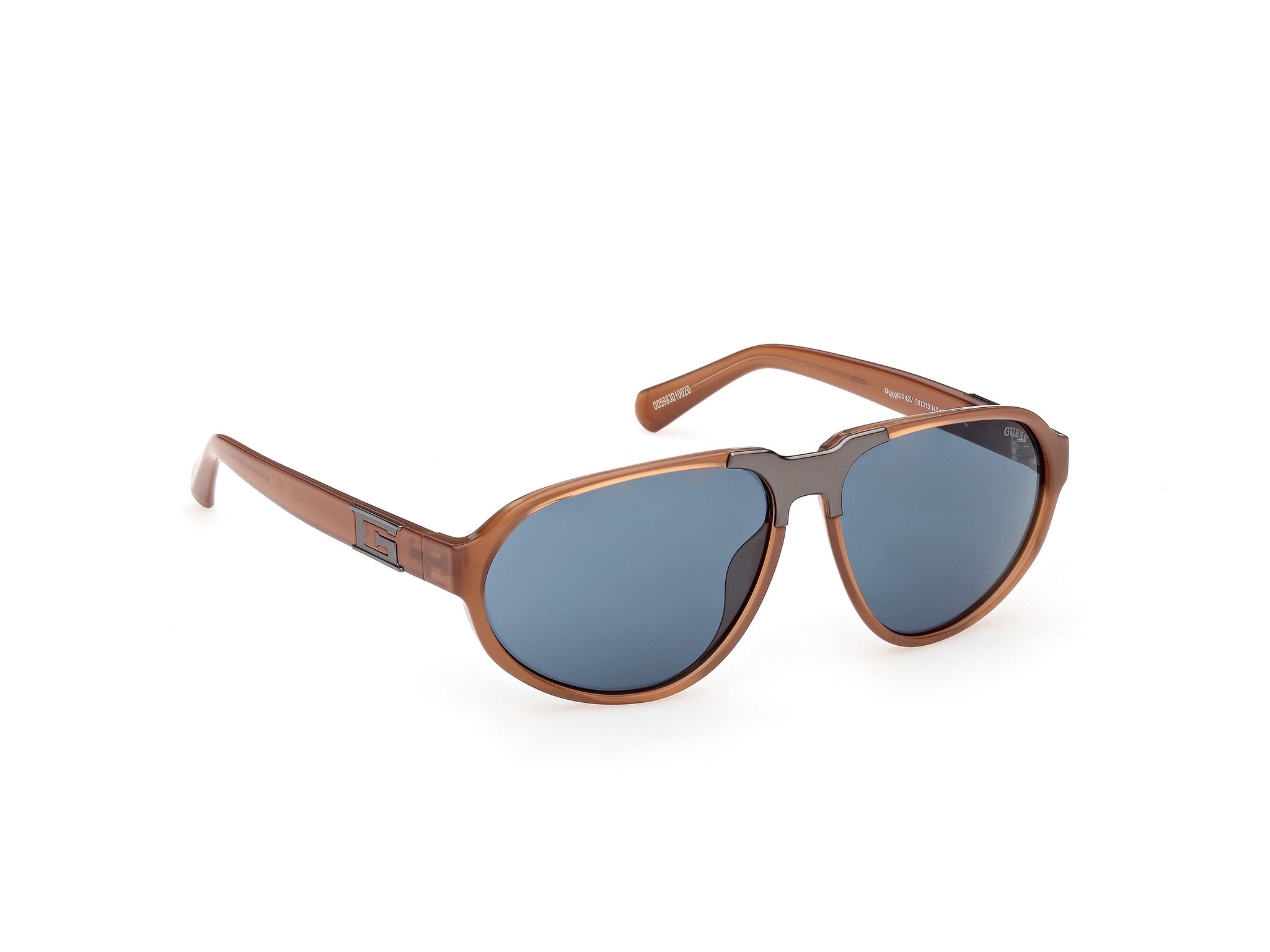 GUESS Men's Injected Pilot Sunglasses