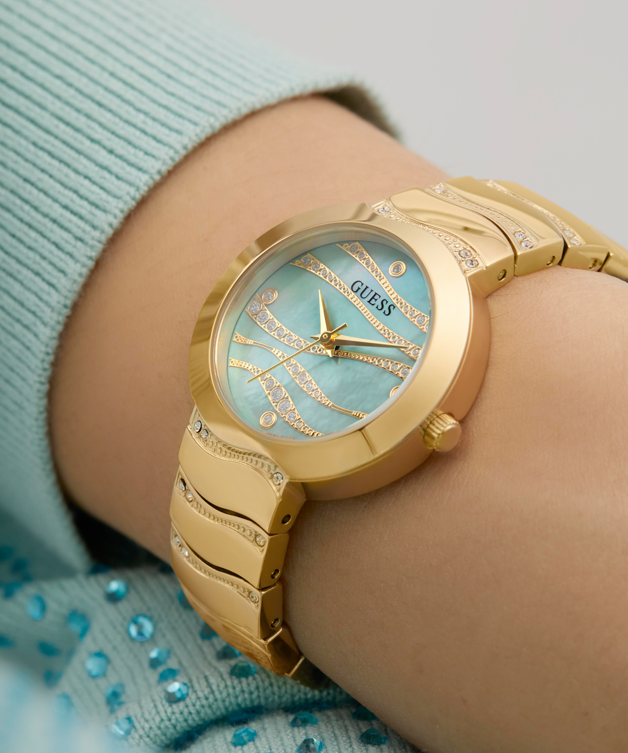 GUESS Ladies Gold Tone Analog Watch
