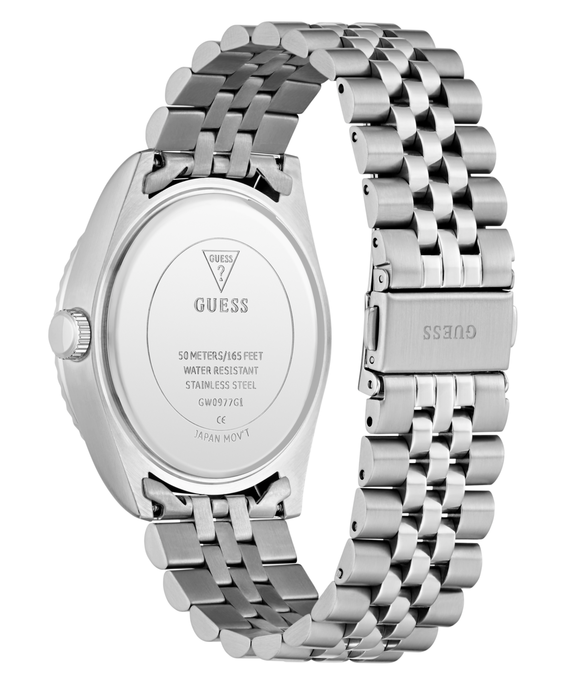 GUESS Mens Jaden Silver Tone Multi-function Date Watch