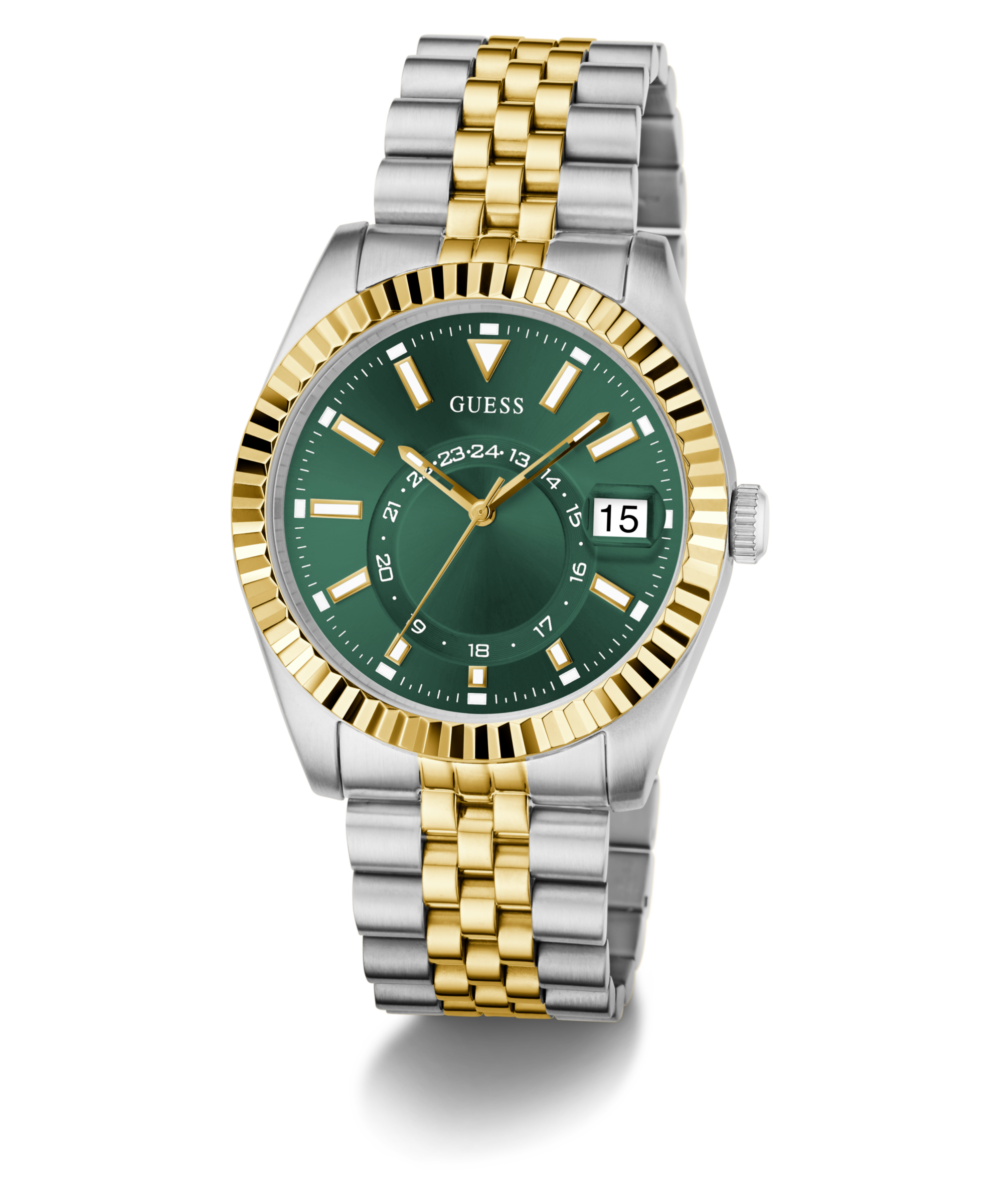 GUESS Mens Jaden 2-Tone Multi-function Date Watch