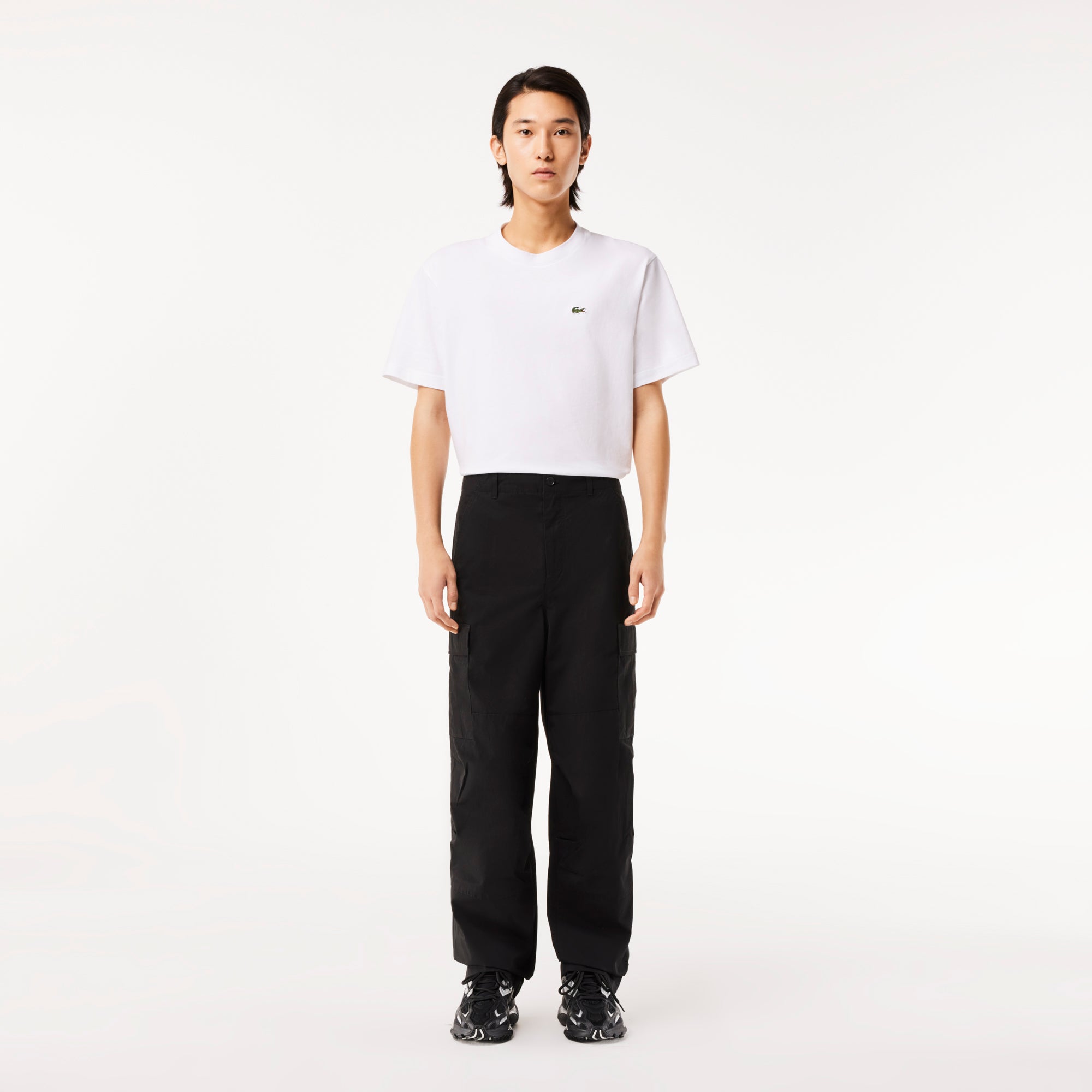 Lightweight Cotton Multipocket Cargo Pants - Lacoste Apparel THE MIX
