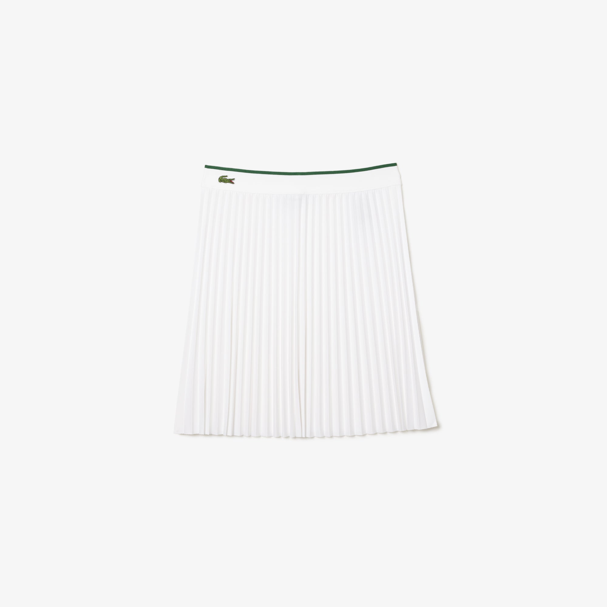 Lacoste Tennis Short Pleated Elastic Waist Skirt - 3-S / 001-White - Lacoste Apparel THE MIX