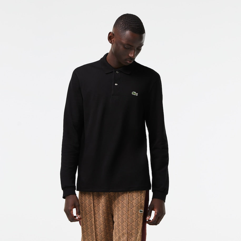 Long-sleeve Lacoste Classic Fit L.13.12 Polo Shirt - 4 - M / 31 - Black - Lacoste Polo Shirts THE MIX