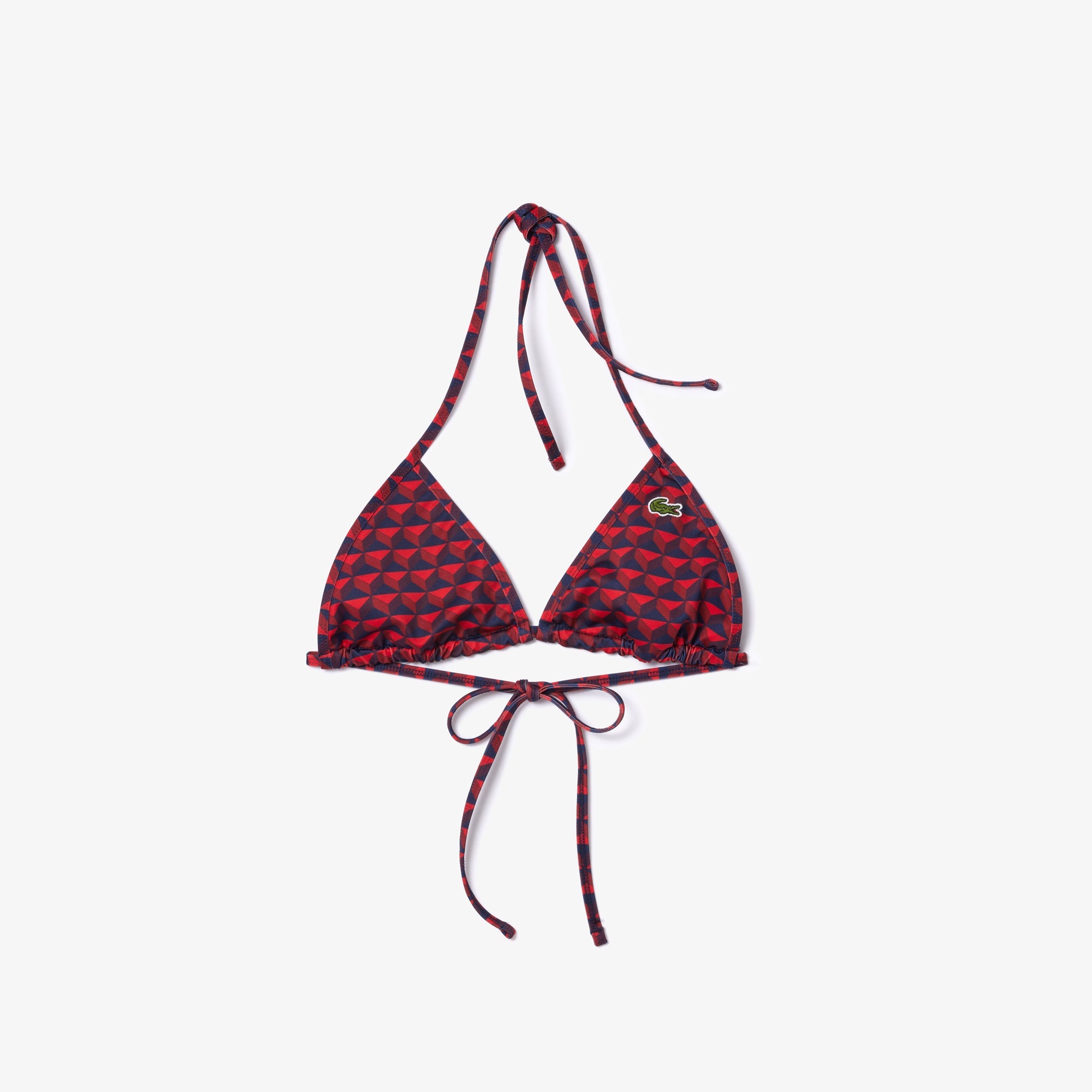 LACOSTE Women's Graphic Pattern Swimsuit Top
