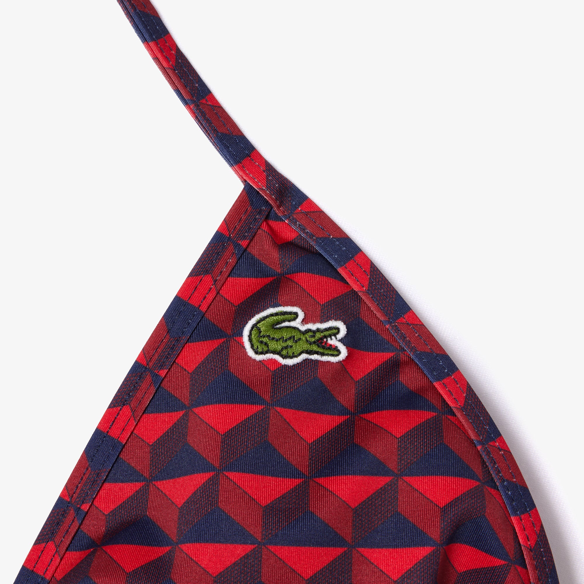 LACOSTE Women's Graphic Pattern Swimsuit Top