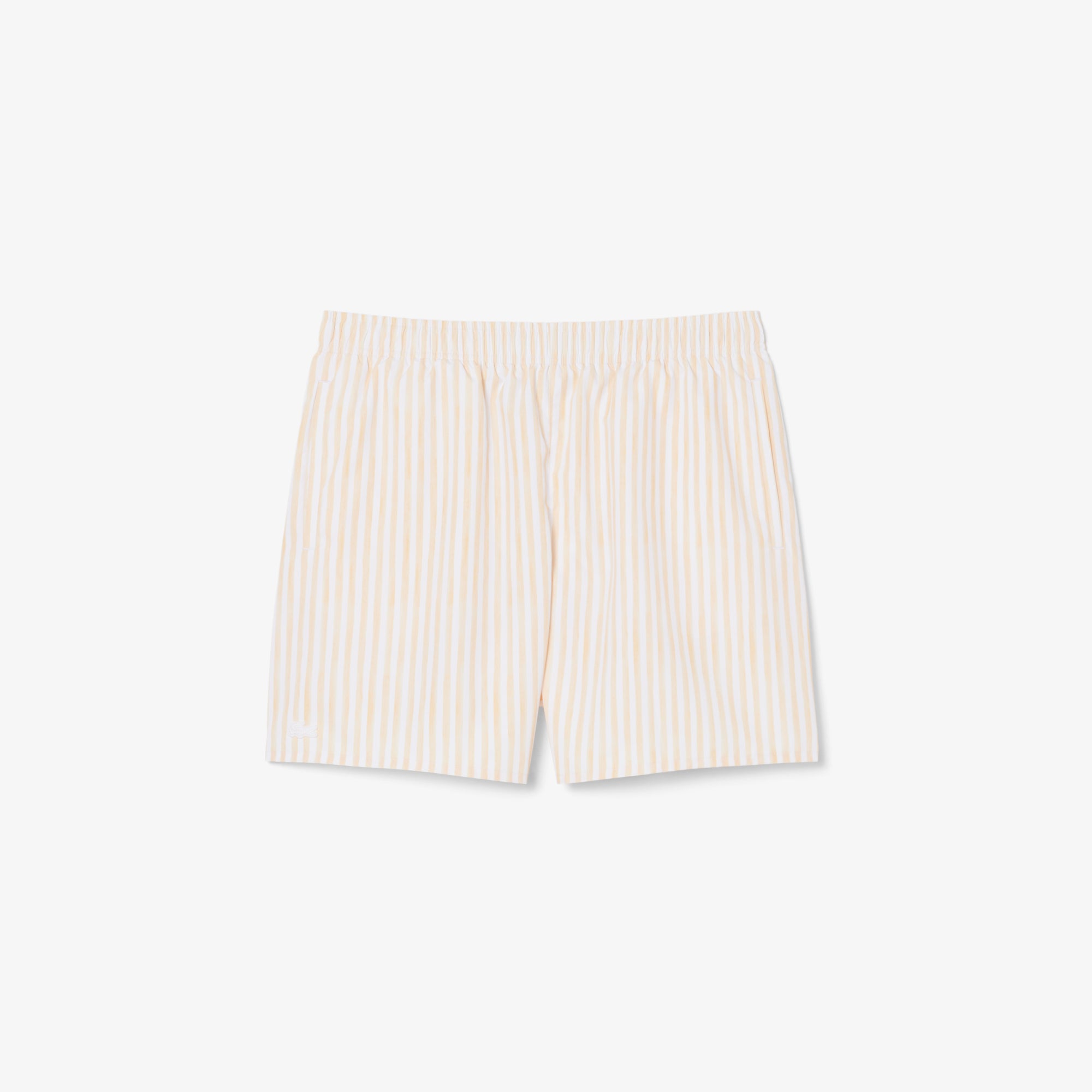 LACOSTE Men Mid Length Stripe Swim Trunks