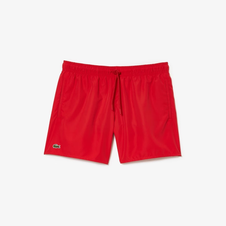 Lacoste Men's Light Quick-Dry Swim Shorts - M / 528 - Red/Navy Blue - Lacoste Swimwear THE MIX