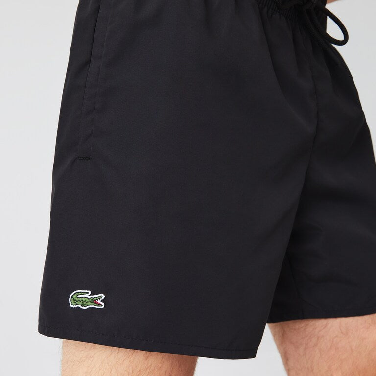 Lacoste Men's Light Quick-Dry Swim Shorts - S / DY4 - Black/Navy Blue - Lacoste Swimwear THE MIX