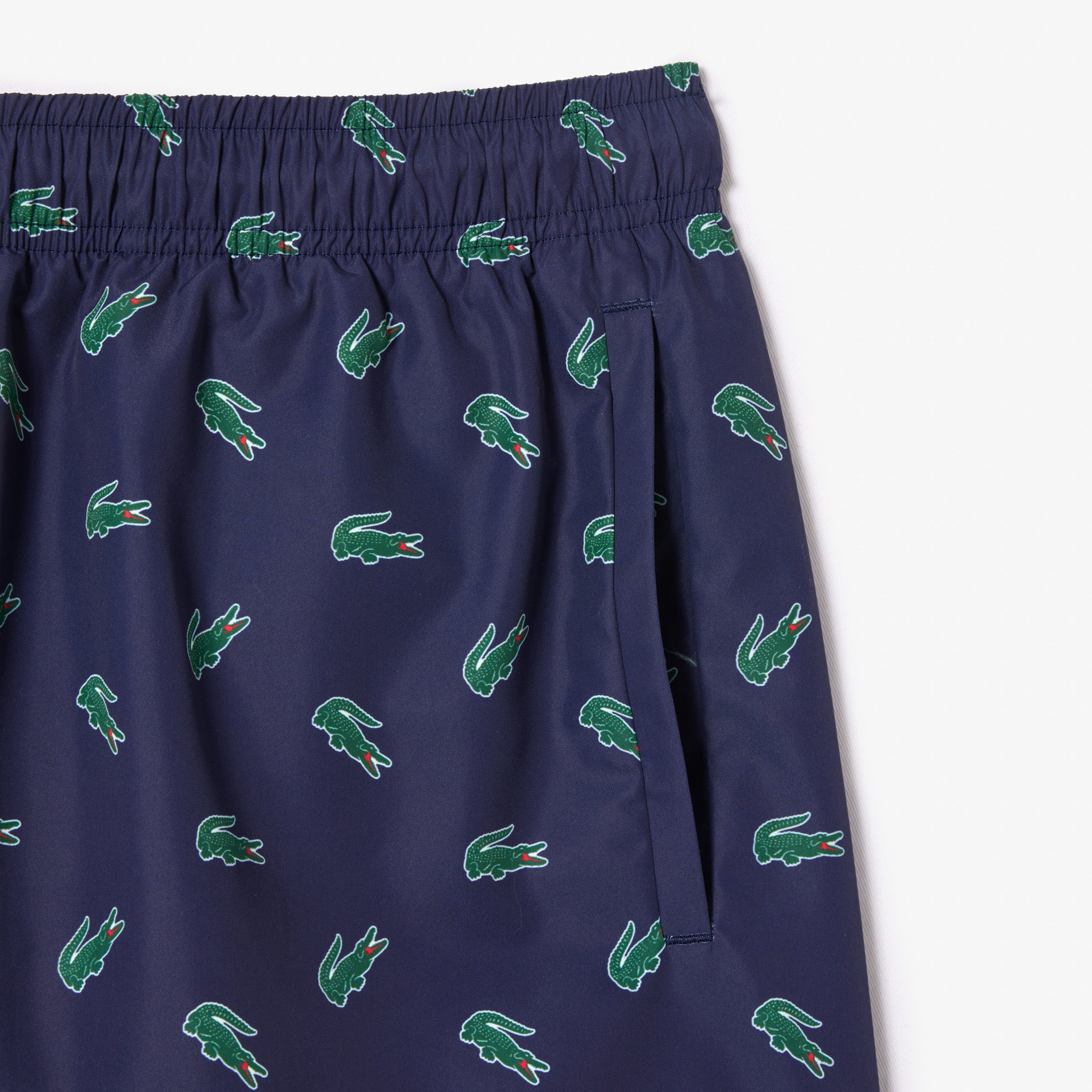 Lacoste Men's Patterned Navy Blue Swimsuit