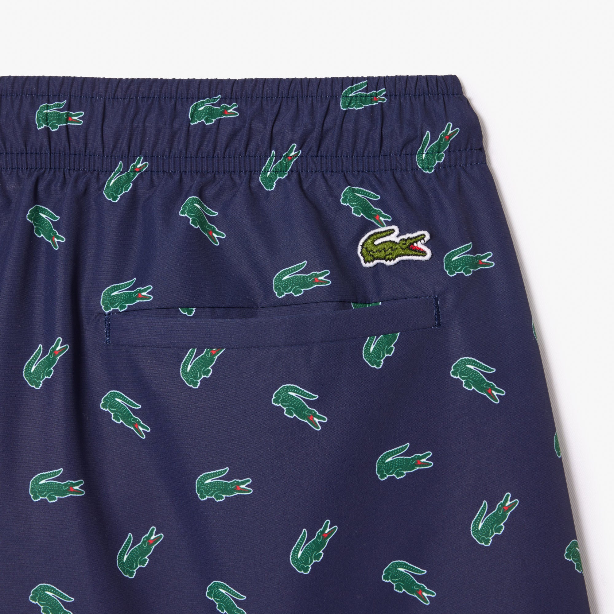 Lacoste Men's Patterned Navy Blue Swimsuit