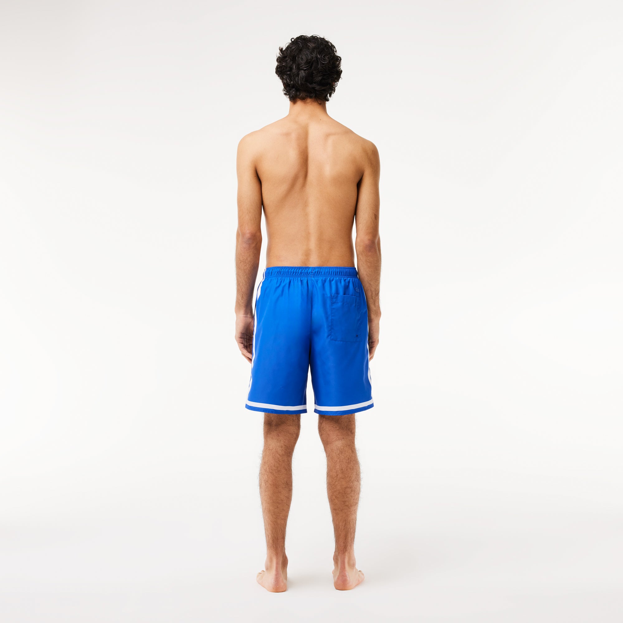 Lacoste Long Print Swim Trunks