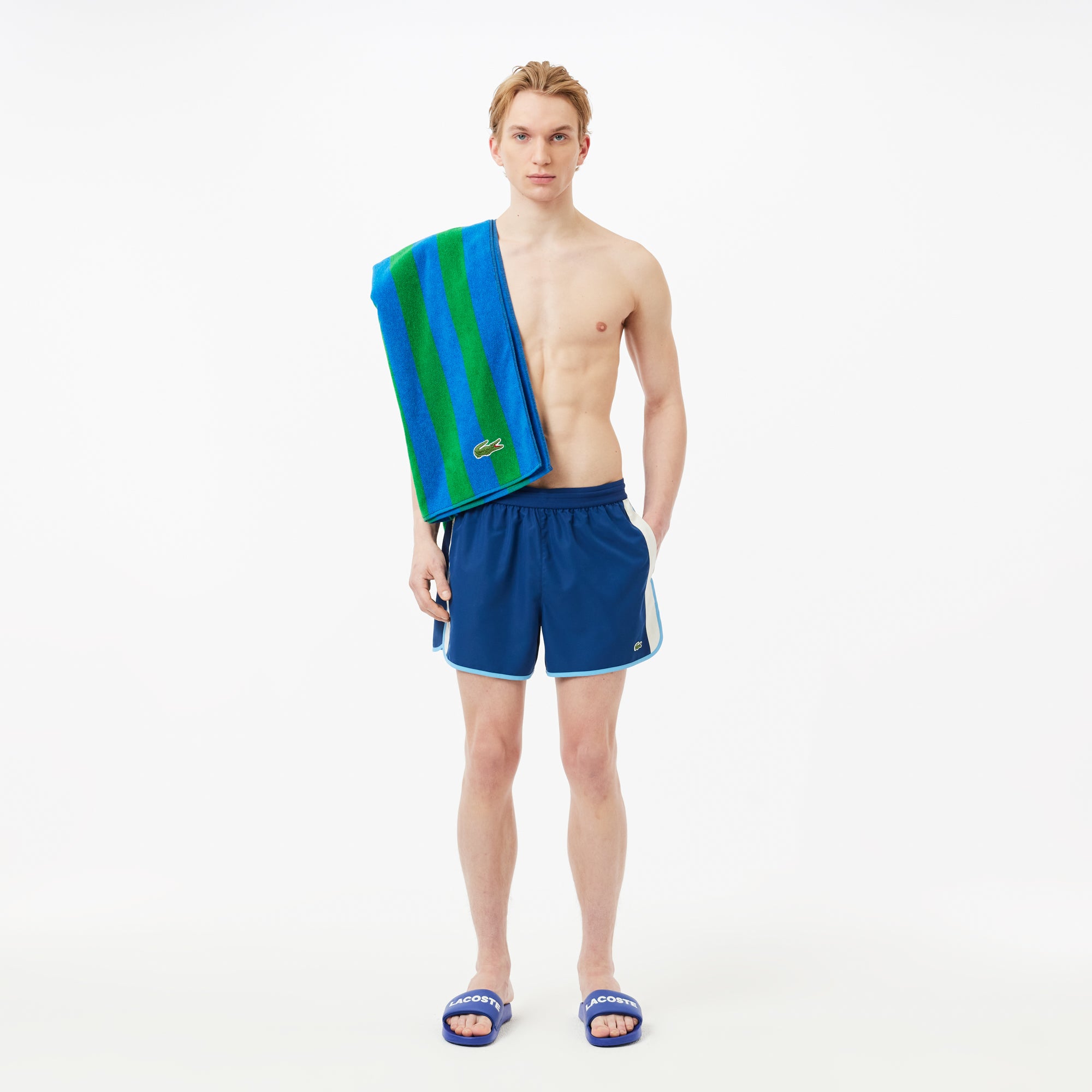 Lacoste Mid Length Colourblock Swim Trunks