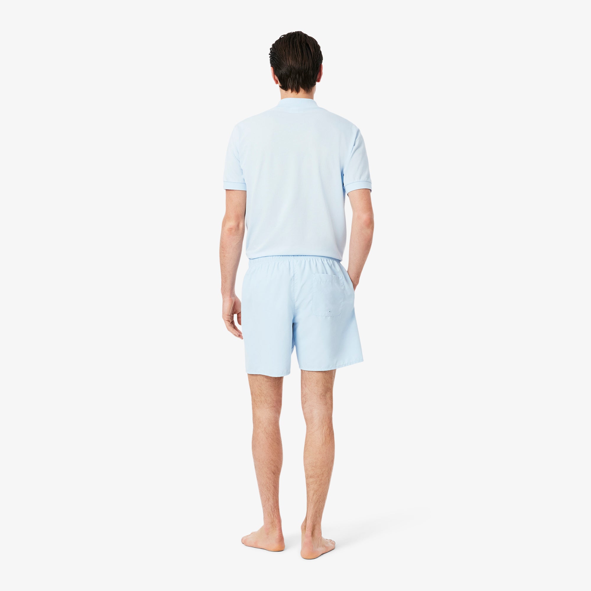 LACOSTE Men's Mid Length Swim Trunks