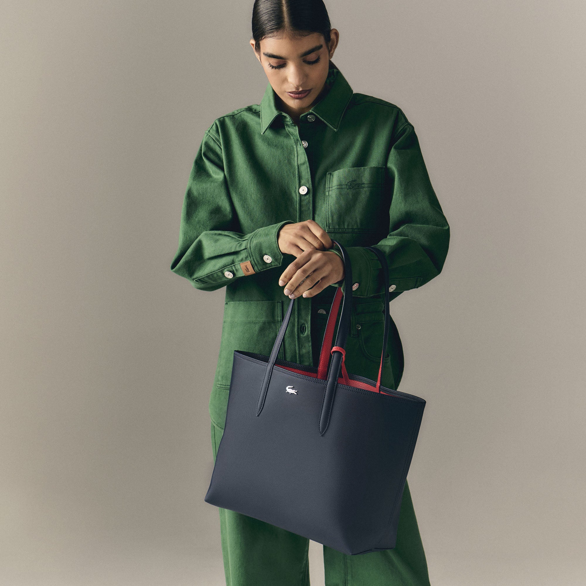 LACOSTE Anna Reversible Tote & Pouch