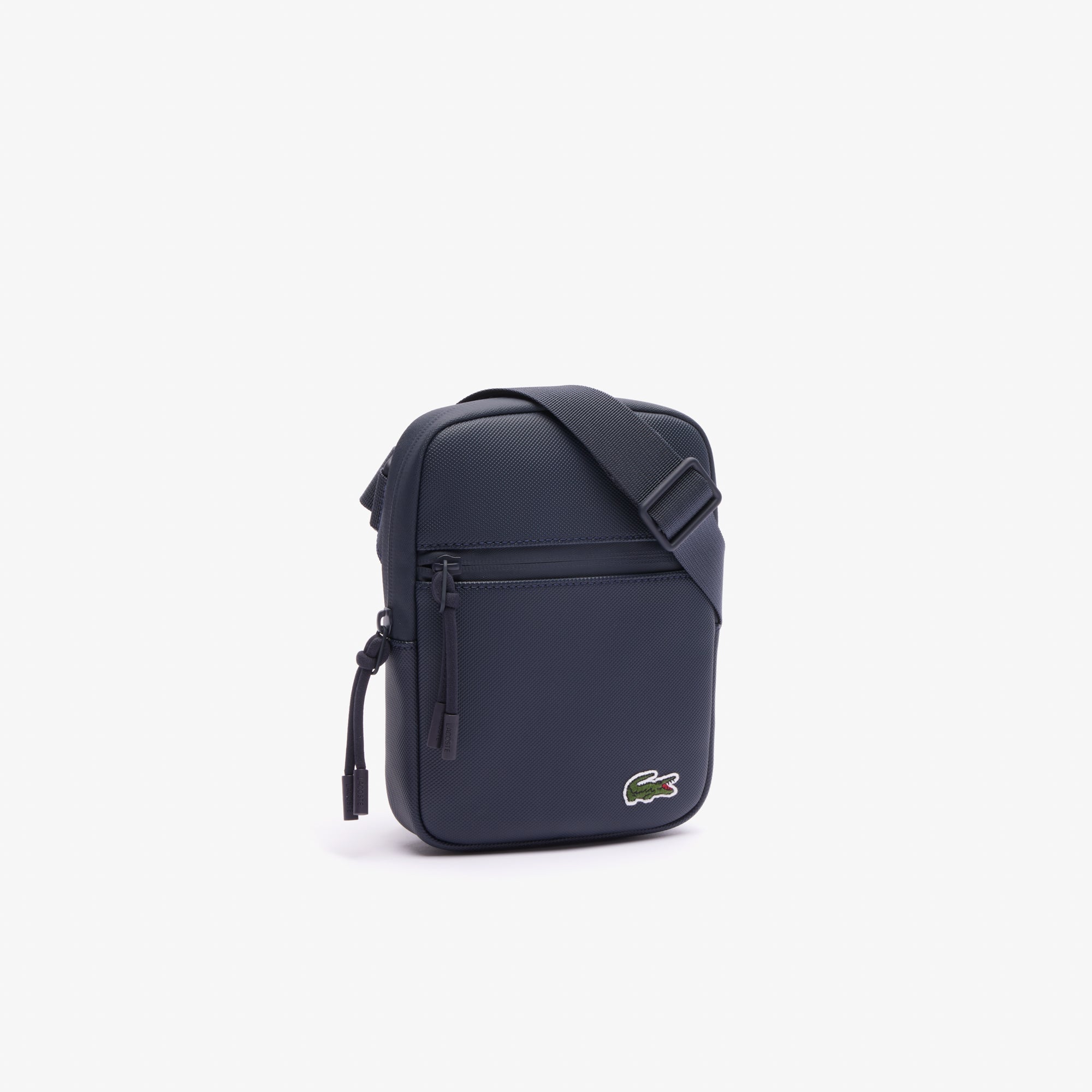 Lacoste Men's Coated Canvas Small Flat Crossbody Bag